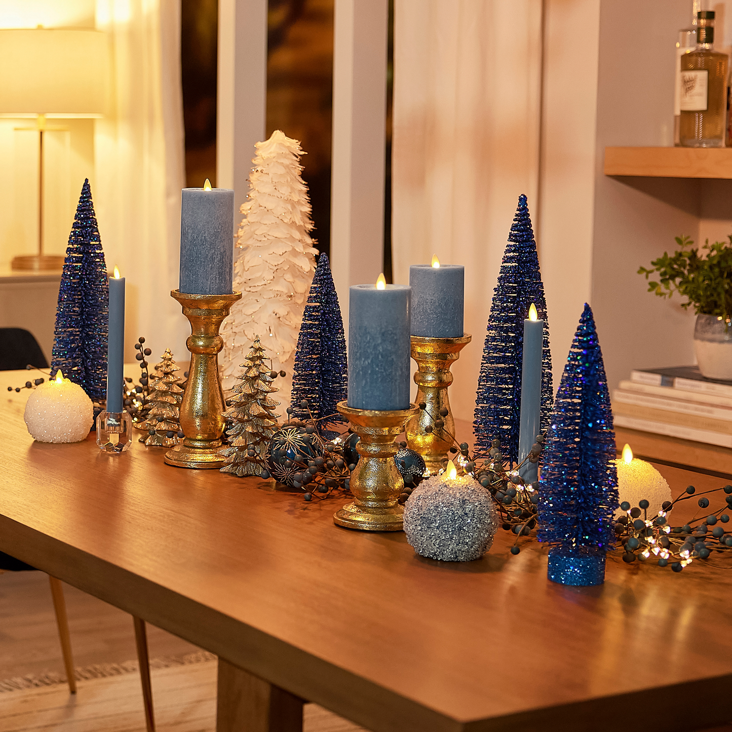 Flameless Candle Crystal Beaded Sphere