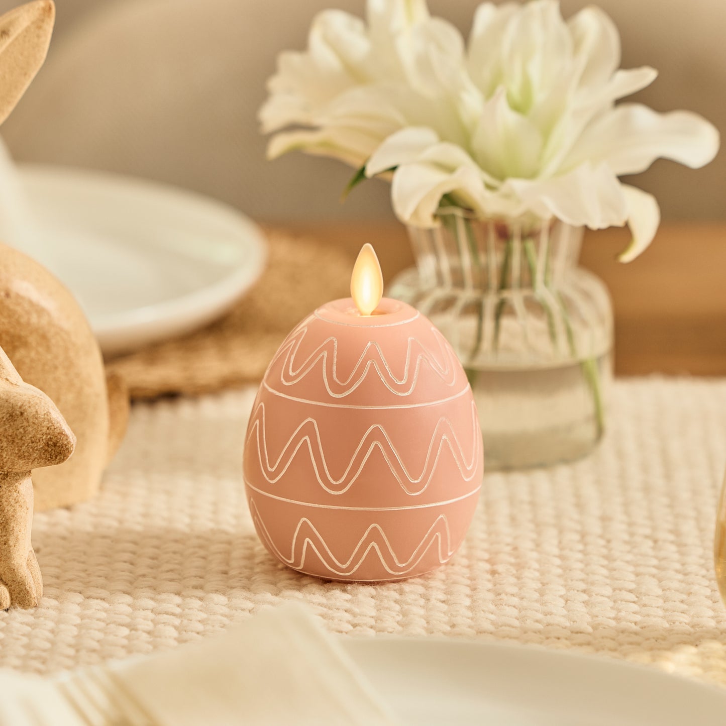 Dusky Rose Flameless Candle Egg