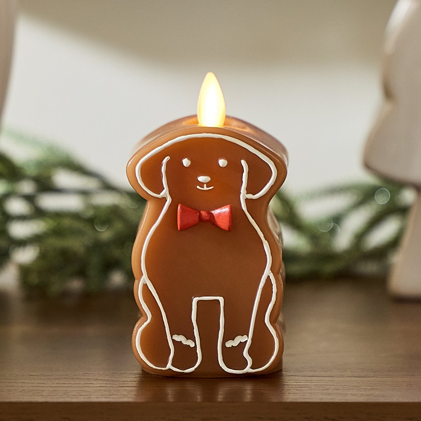 Gingerbread Dog Flameless Candle