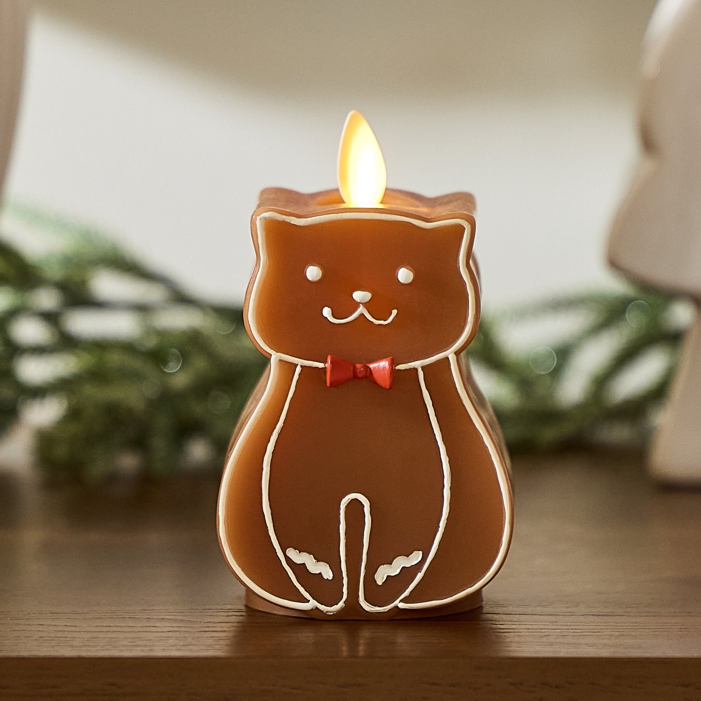 Gingerbread Cat Flameless Candle