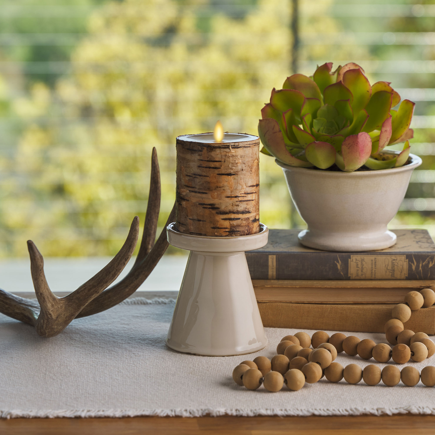 an image of Luminara's birch flameless candles