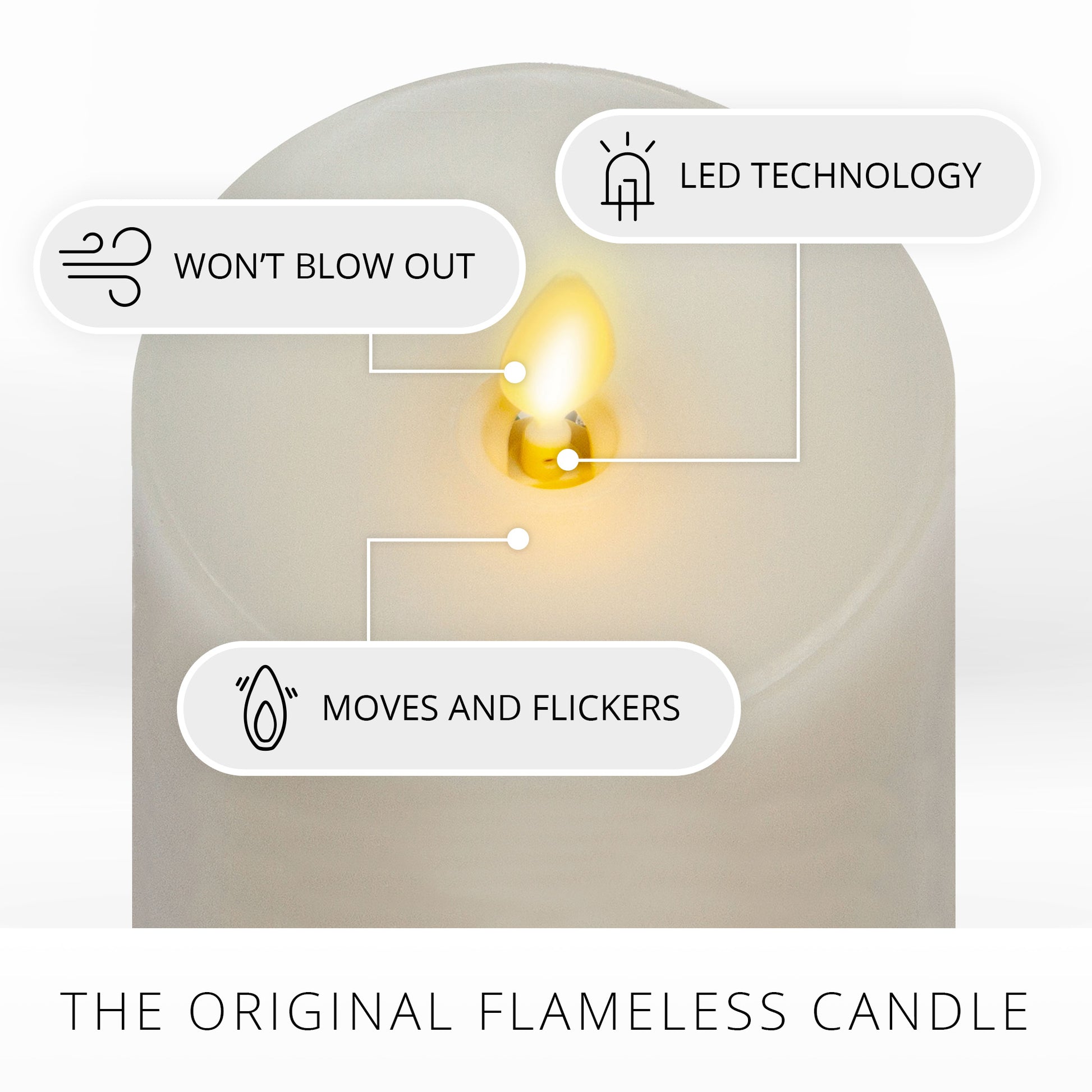 an image of Luminara's set of 3 flameless candles