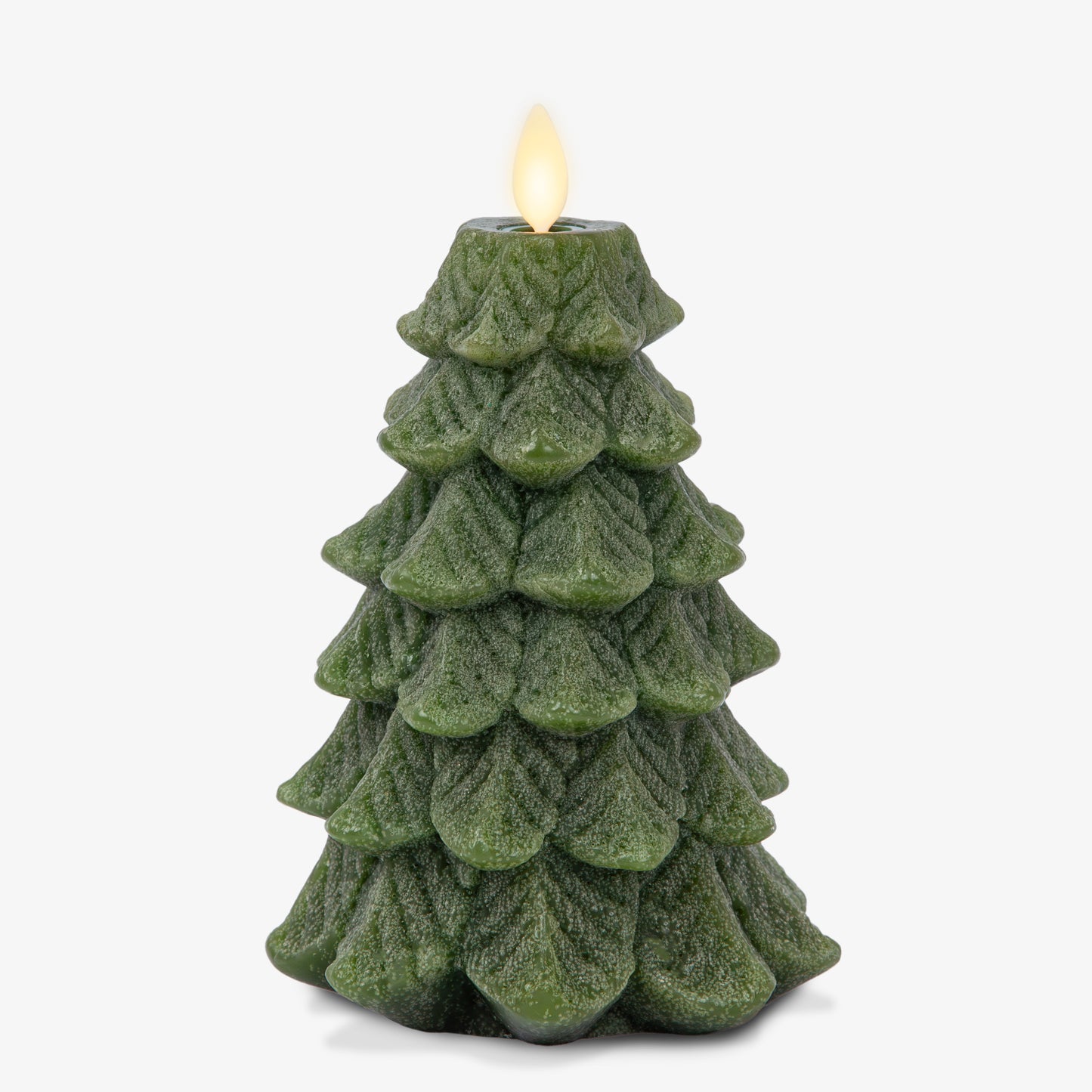 Chalky Green Holiday Tree Flameless Candle