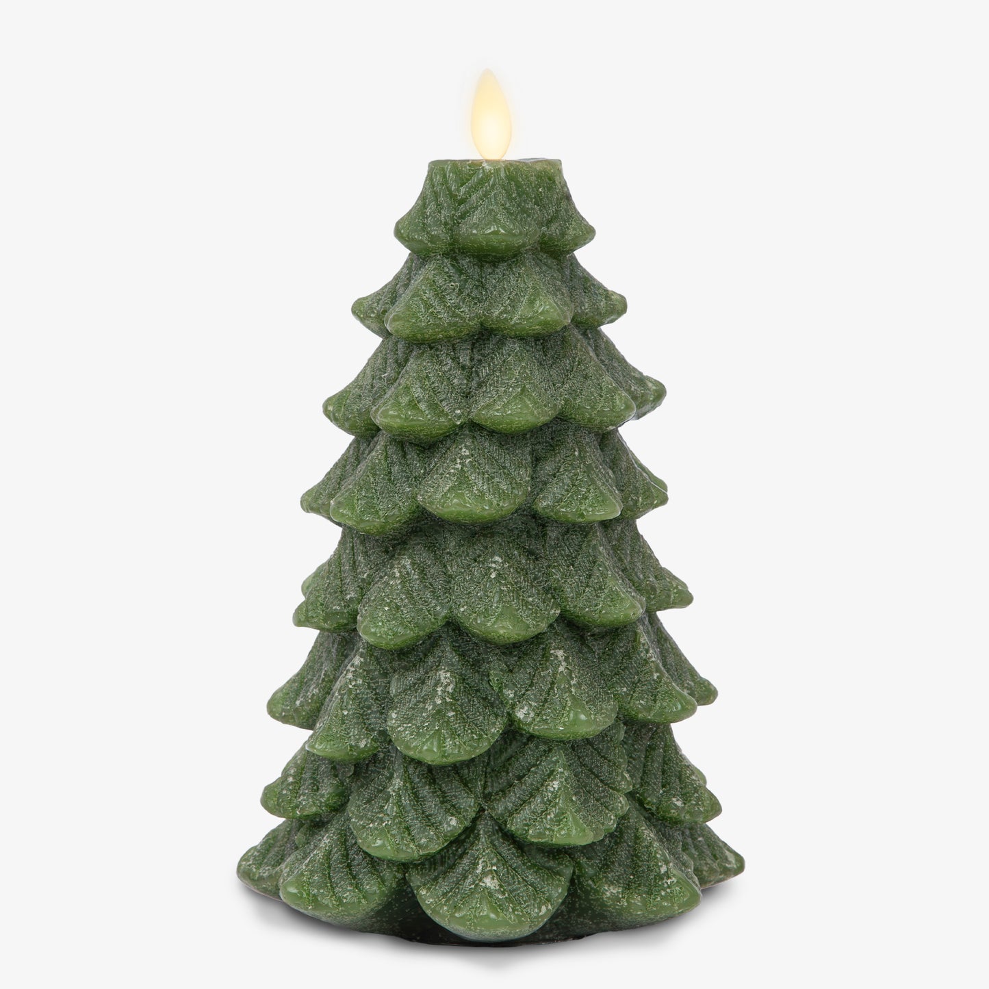 Chalky Green Holiday Tree Flameless Candle