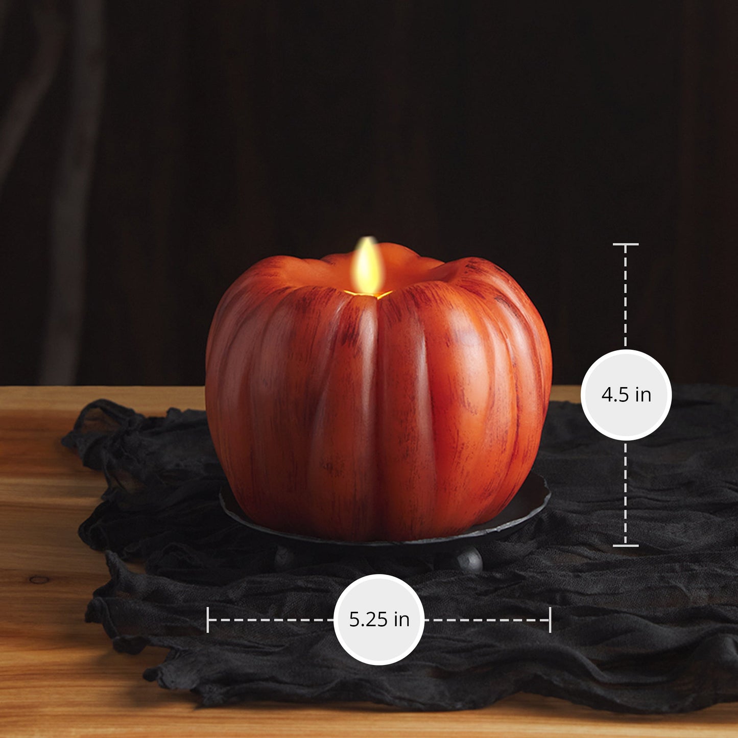 Luminara Pumpkin Orange Flameless Candle