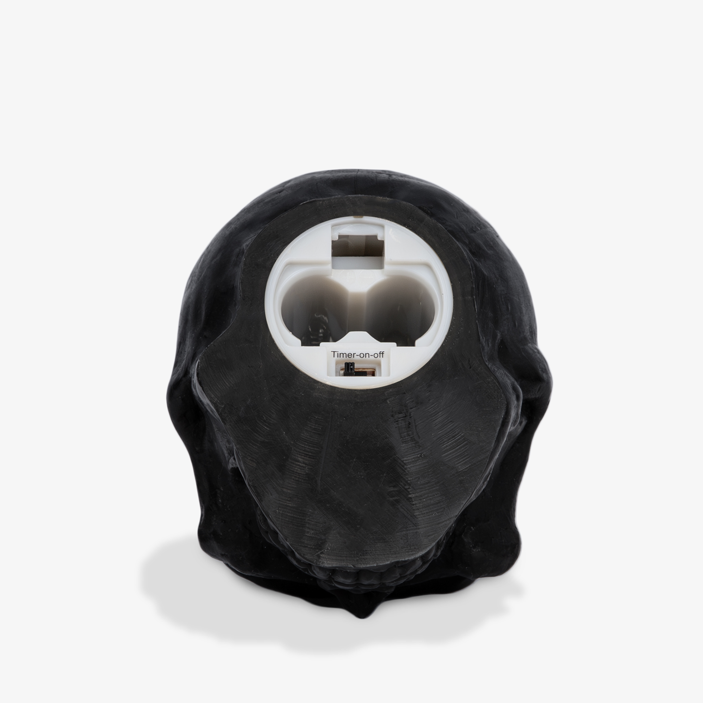 Small Black Flameless Candle Skull