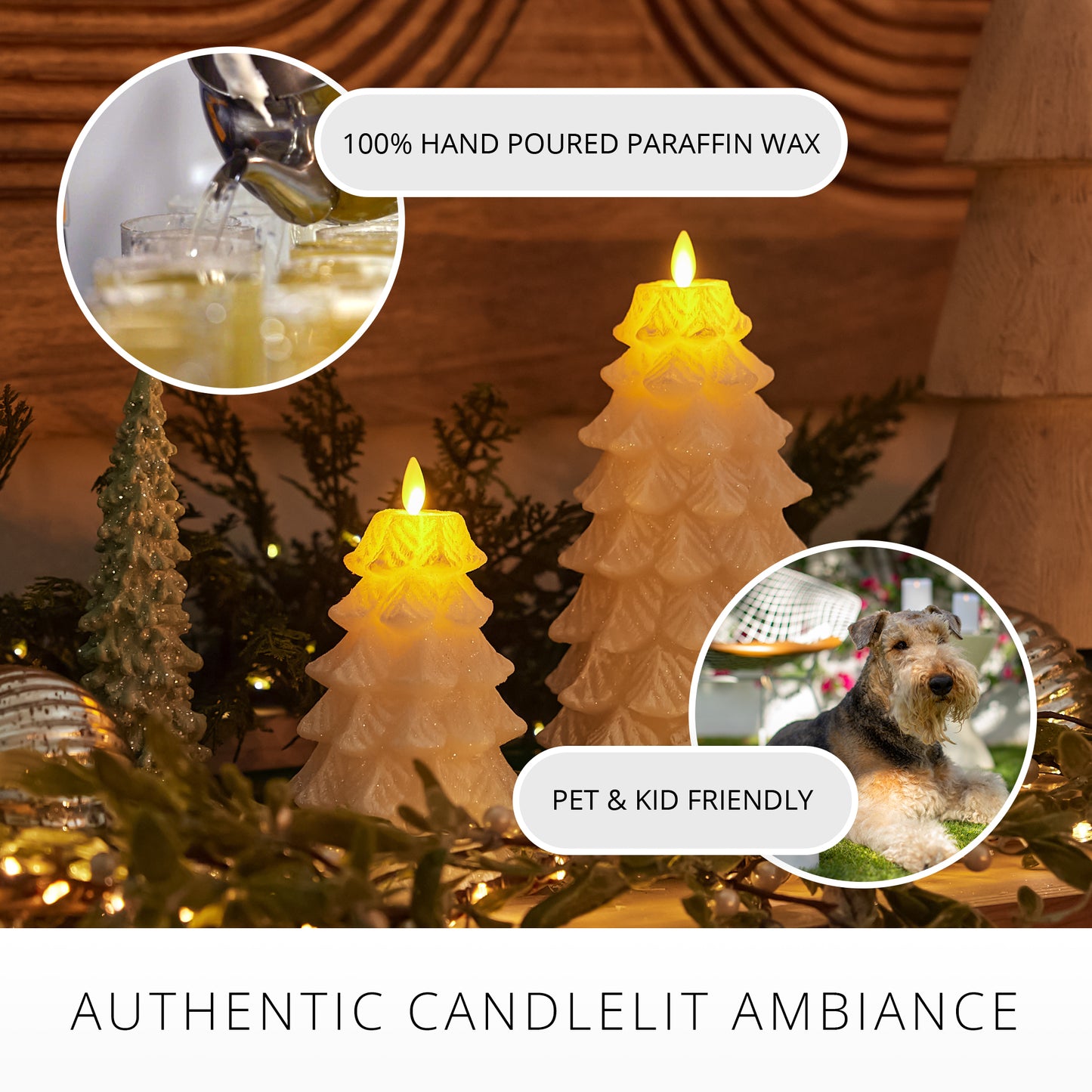 White Swan Flameless Candle Tree