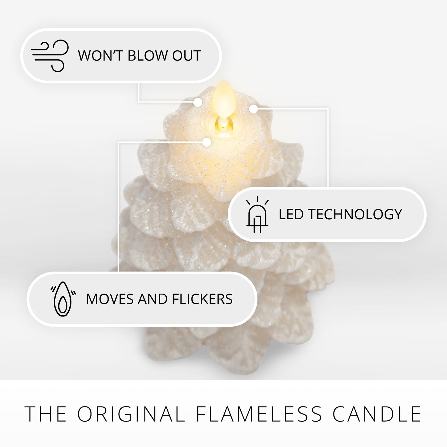 White Swan Flameless Candle Tree