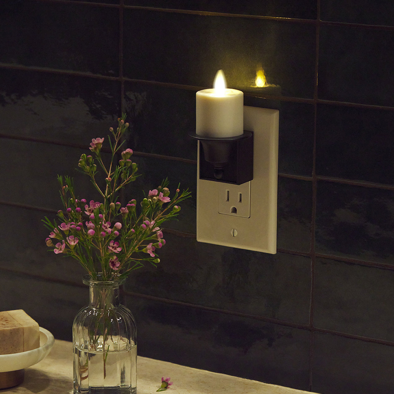 Black Flameless Candle Nightlight