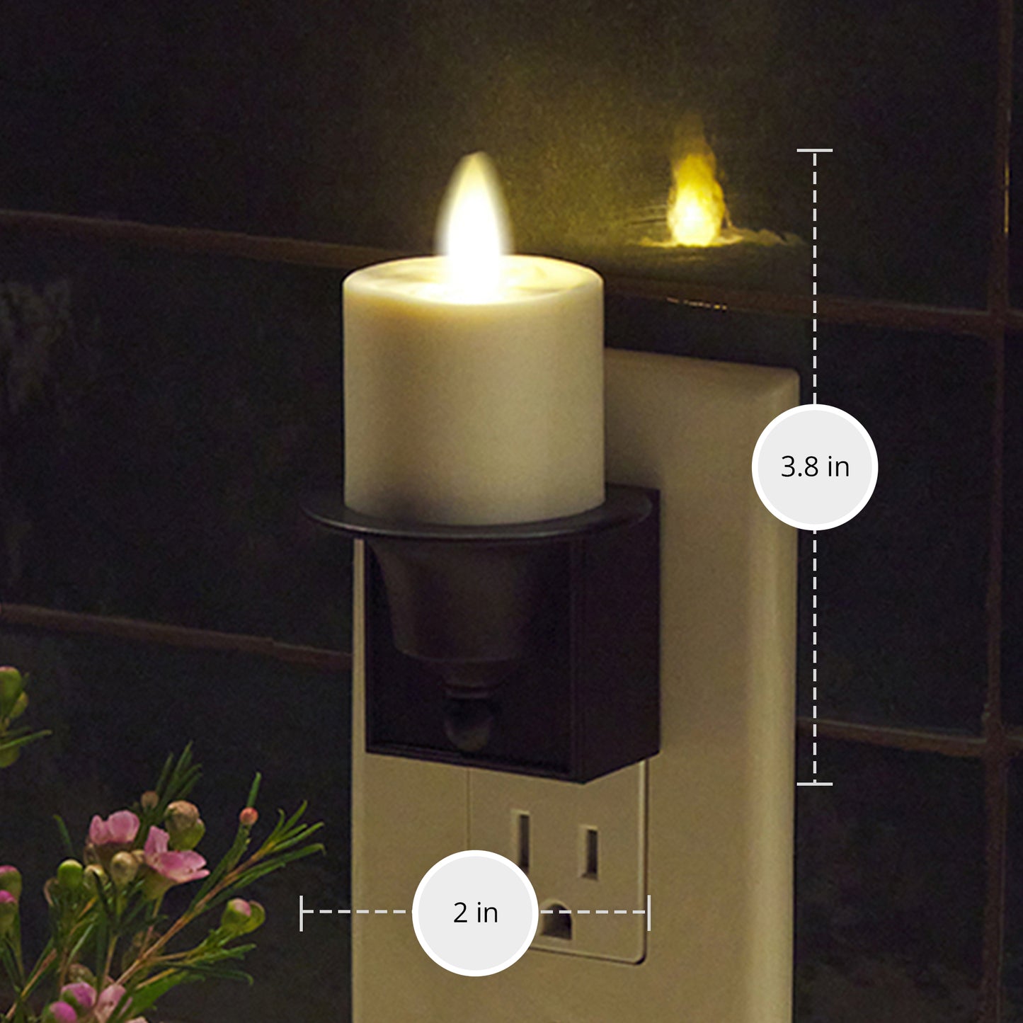 Black Flameless Candle Nightlight