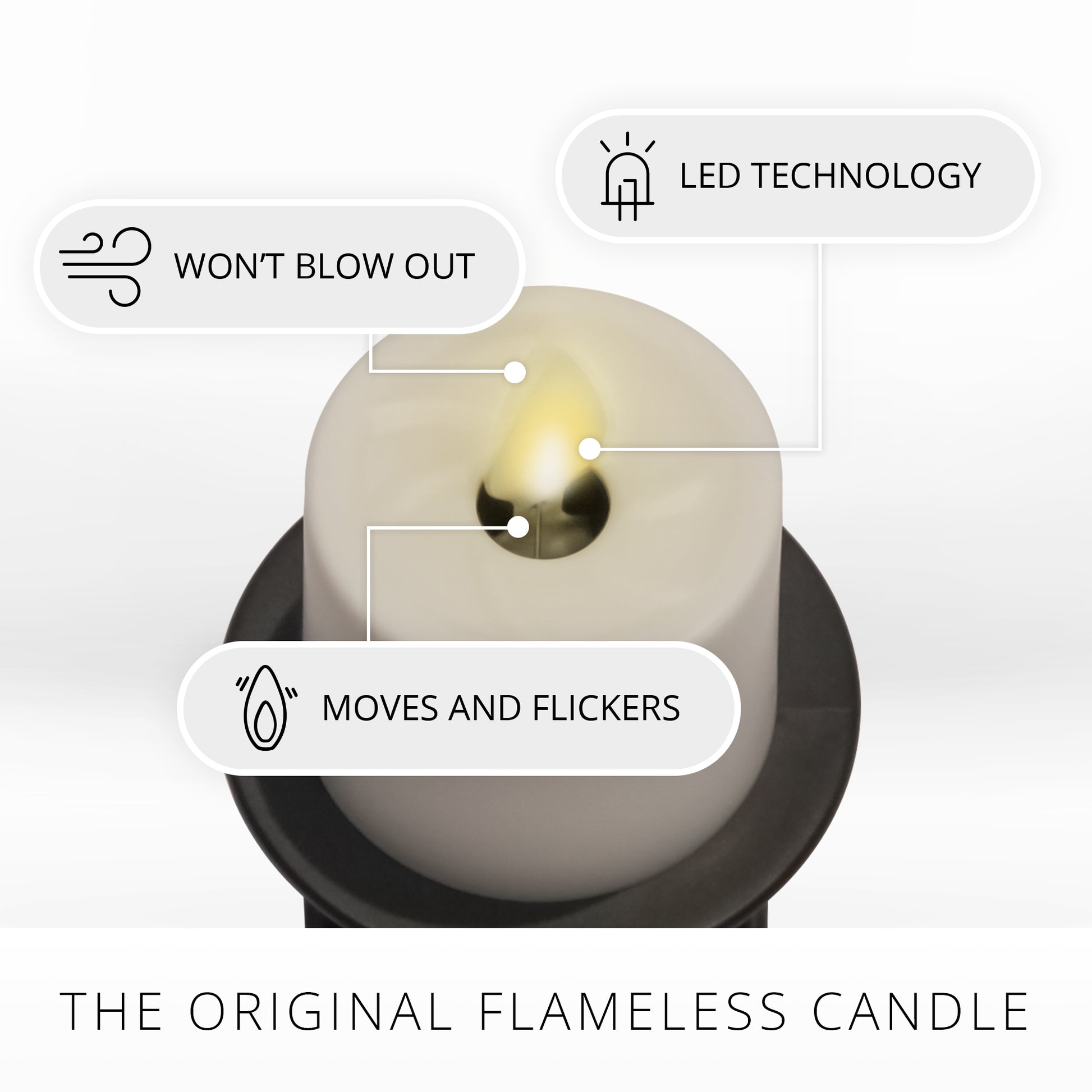 an image of Luminara's flameless bronze night light