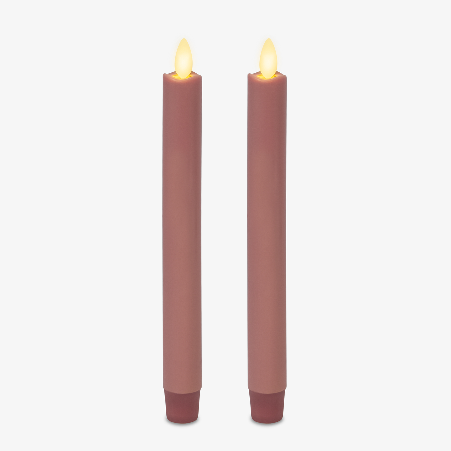 Rose Tan Flameless Candle Tapers - Set of 2