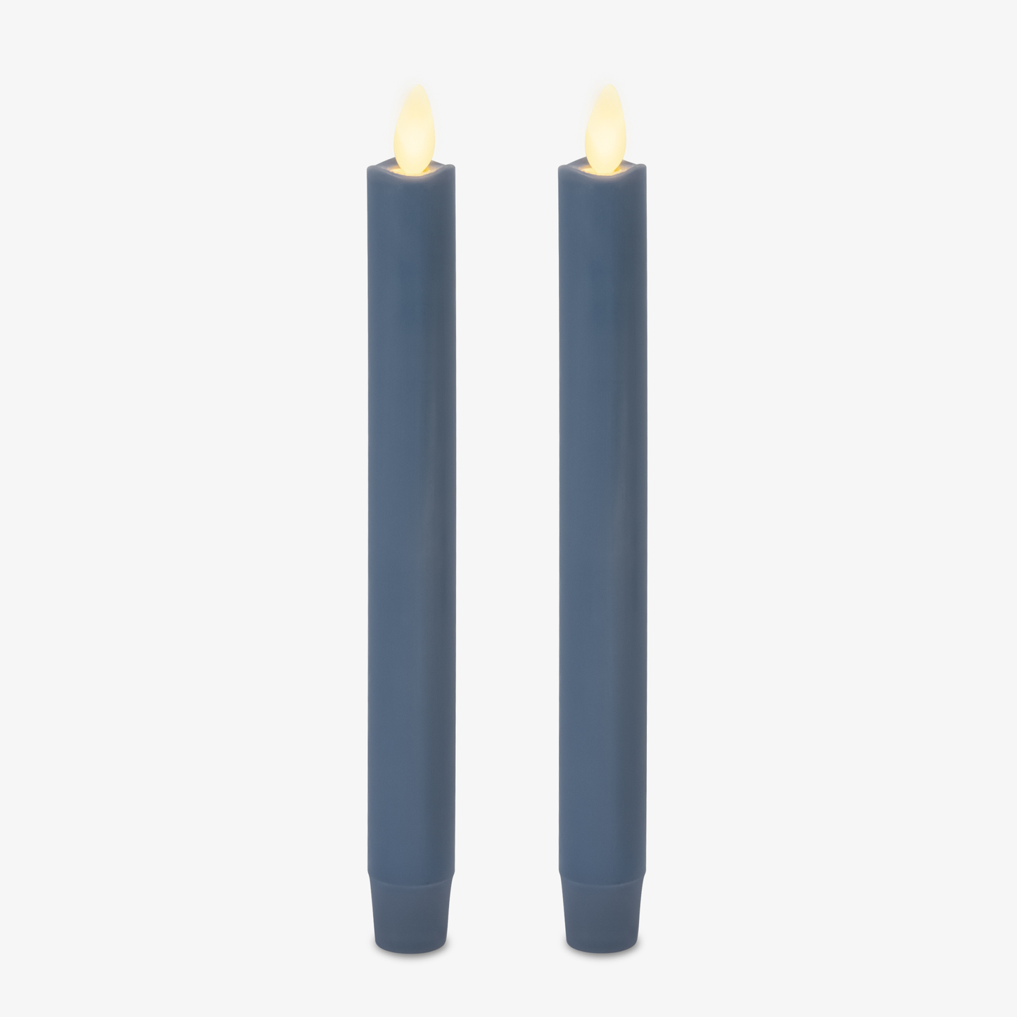 Spring Lake Flameless Candle Tapers - Melted Top - 9.75" Height - Set of 2