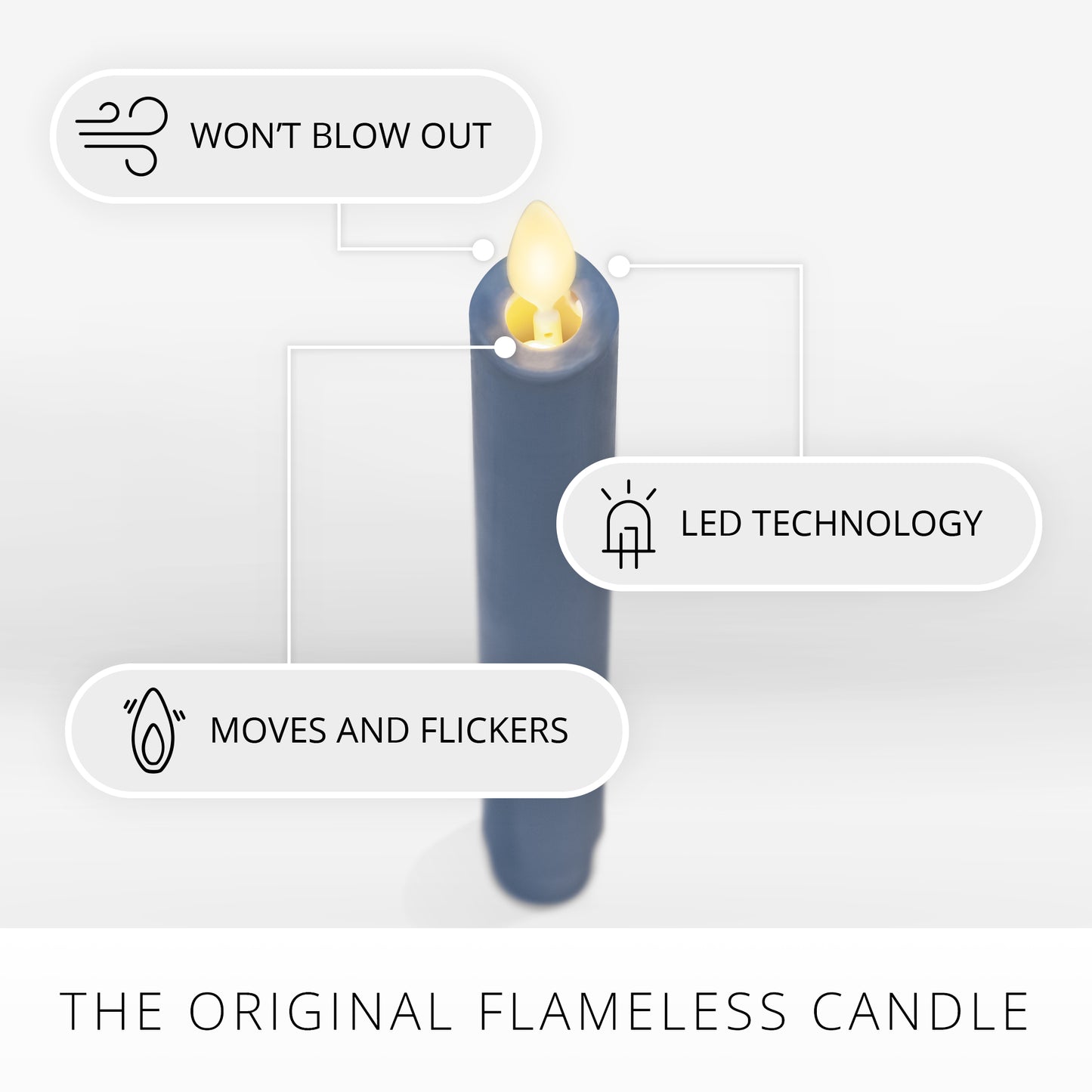 Spring Lake Flameless Candle Tapers - Set of 2