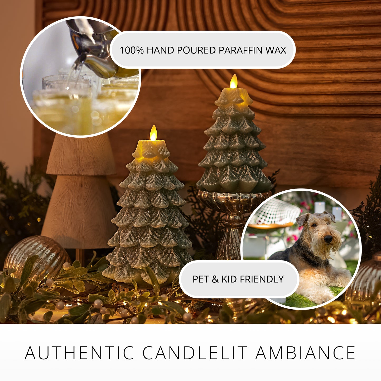 Iceberg Green Flameless Candle Tree