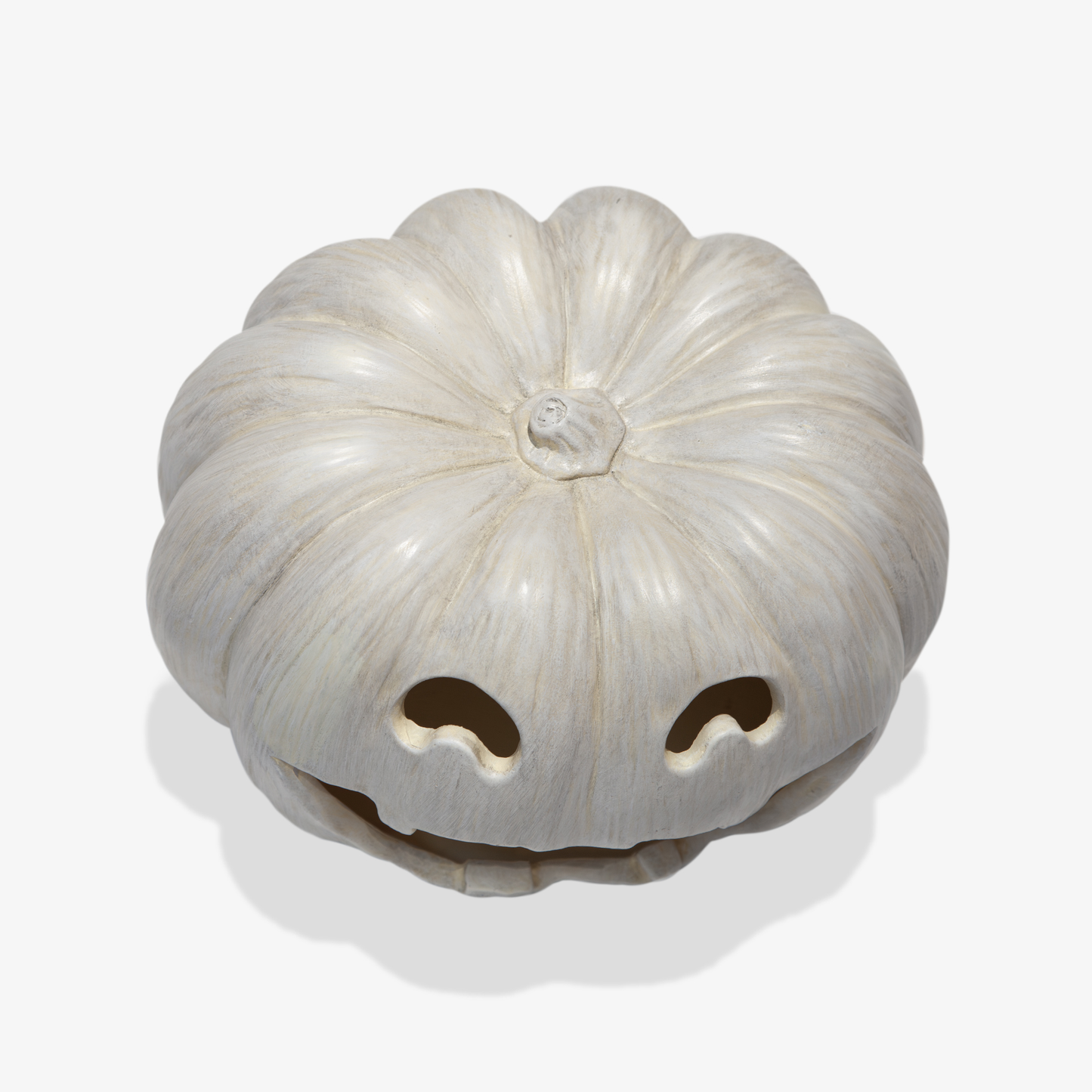Perfectly Pale Jack-o'-lantern Pumpkin Tealight Holder