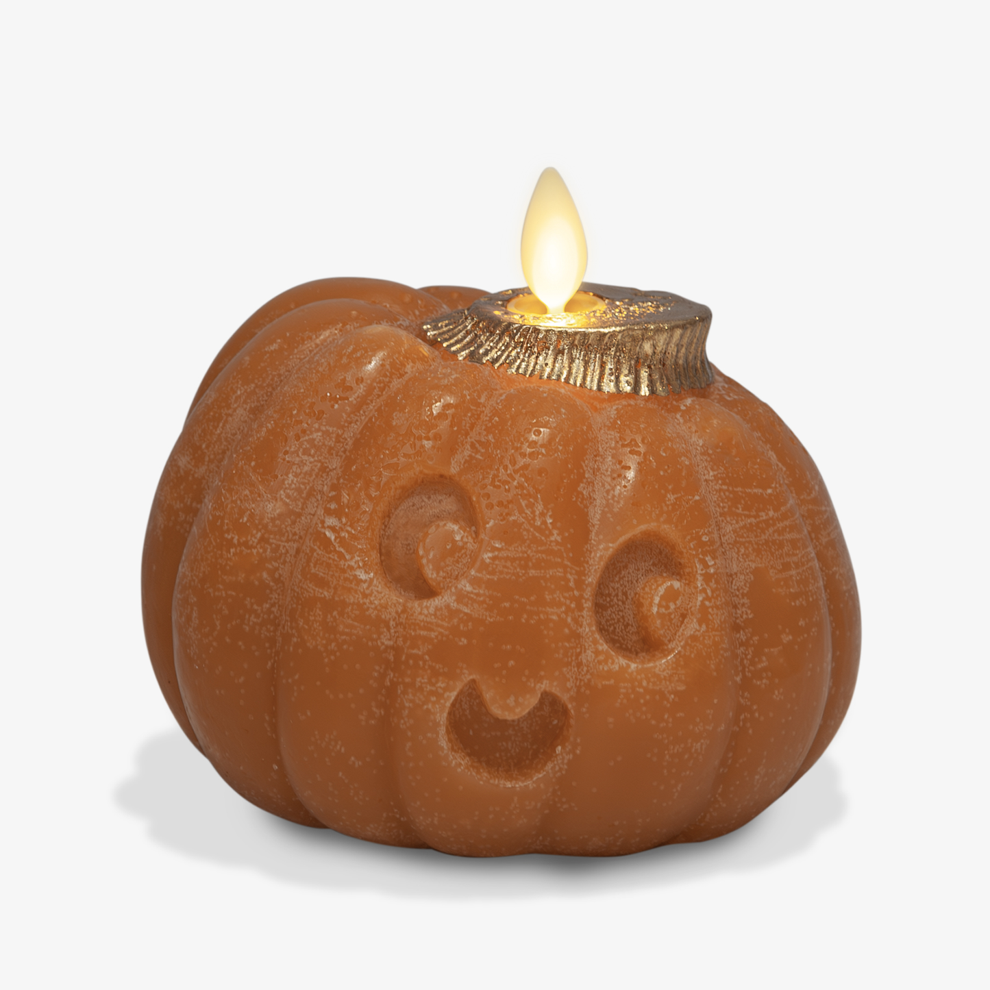 Chalky Orange Flameless Candle Cute Jack-o'-lantern Pumpkin