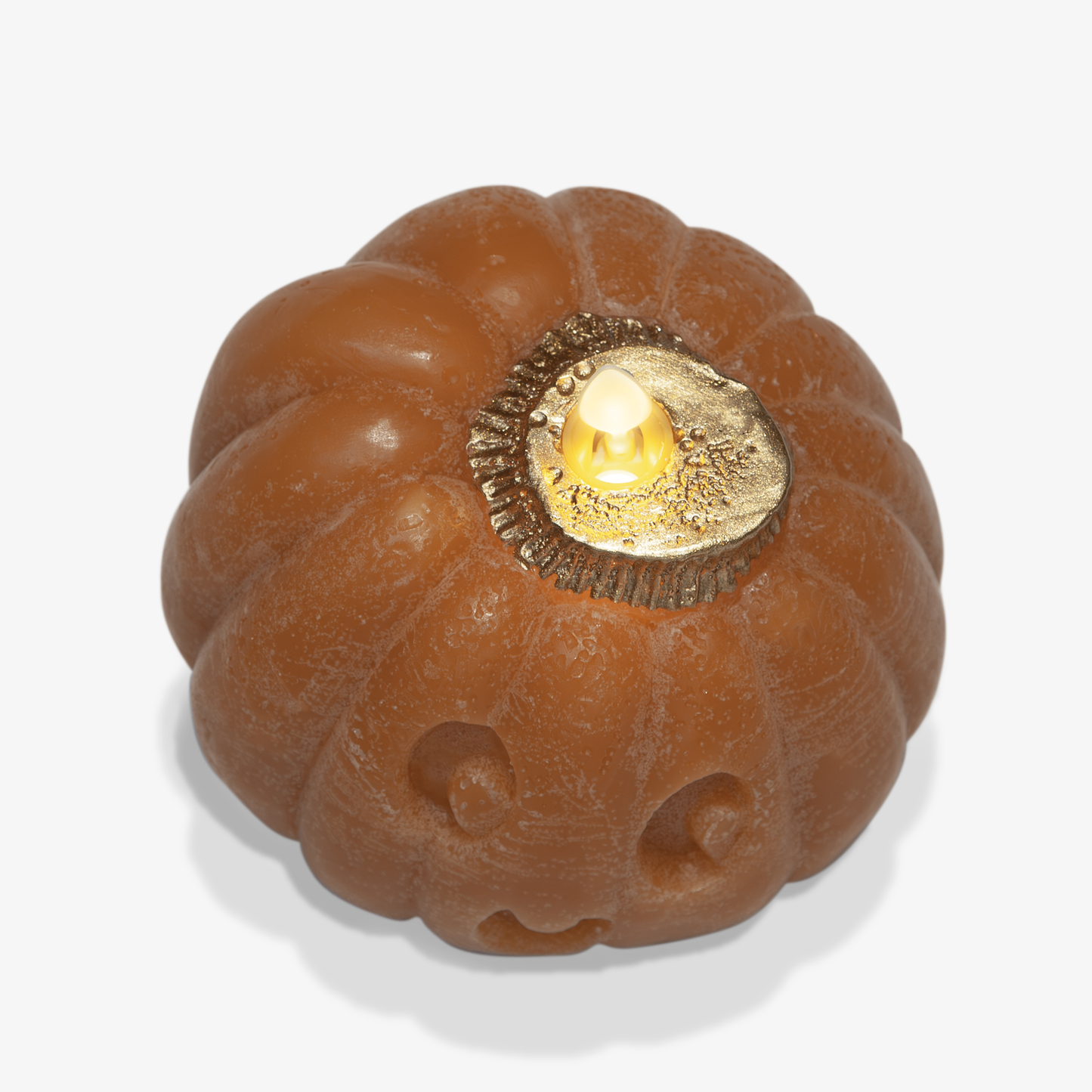 Chalky Orange Flameless Candle Cute Jack-o'-lantern Pumpkin