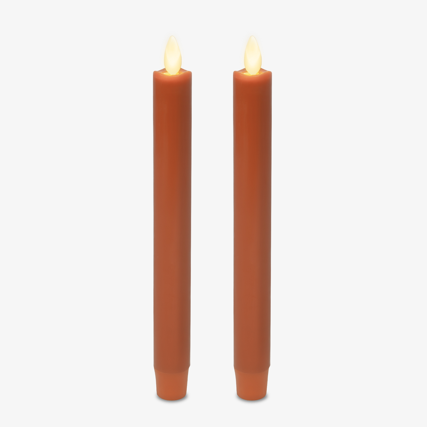 Set of 2 Harvest Pumpkin Flameless Candle Tapers - Melted Top