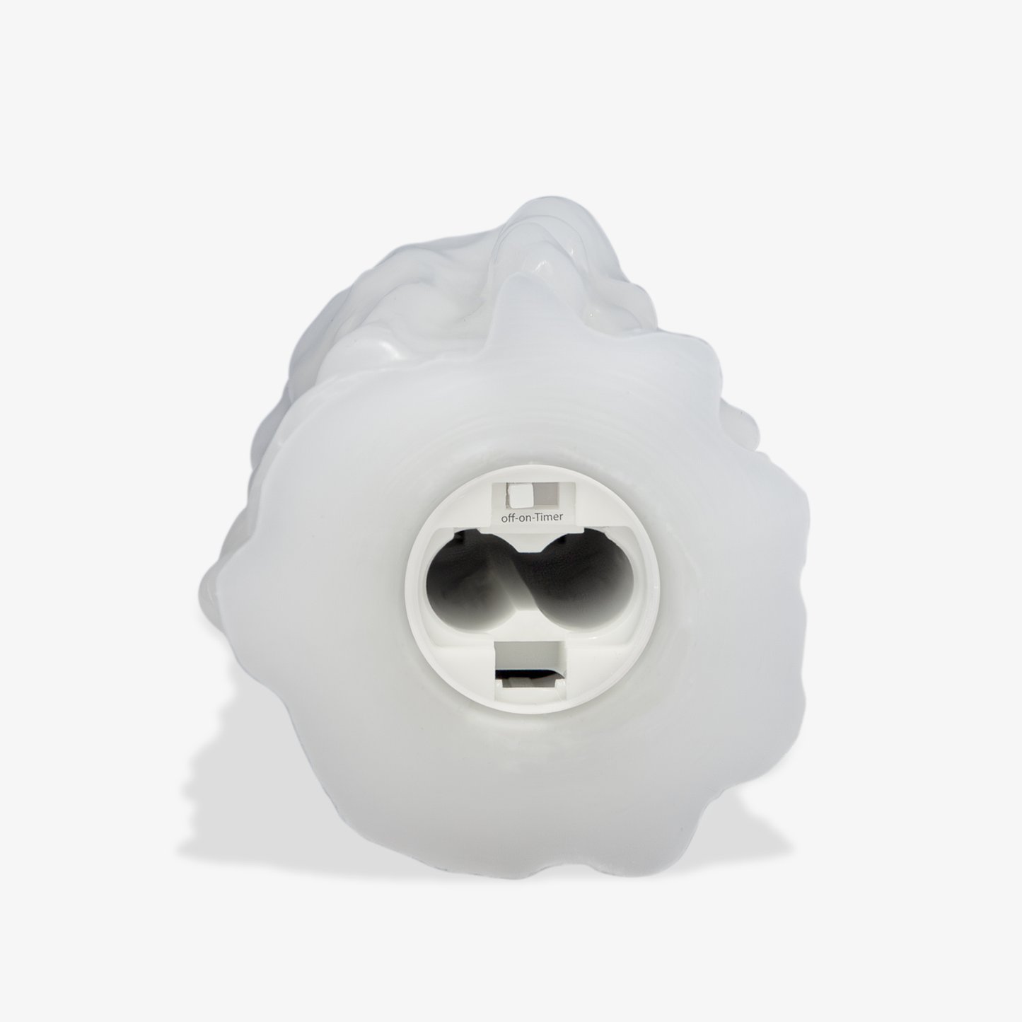 White Heavy Wax Drip Flameless Candle Slim Pillar