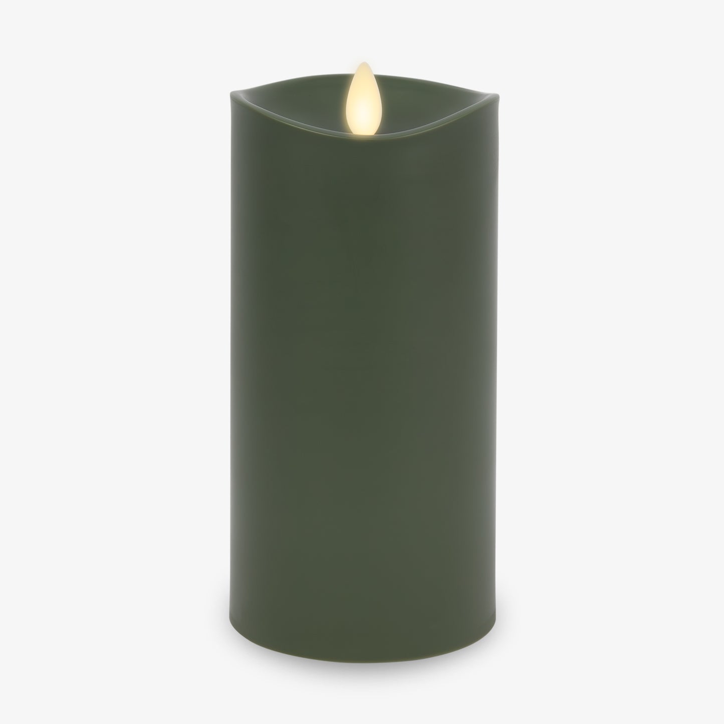 Loden Green Outdoor Flameless Candle Pillar