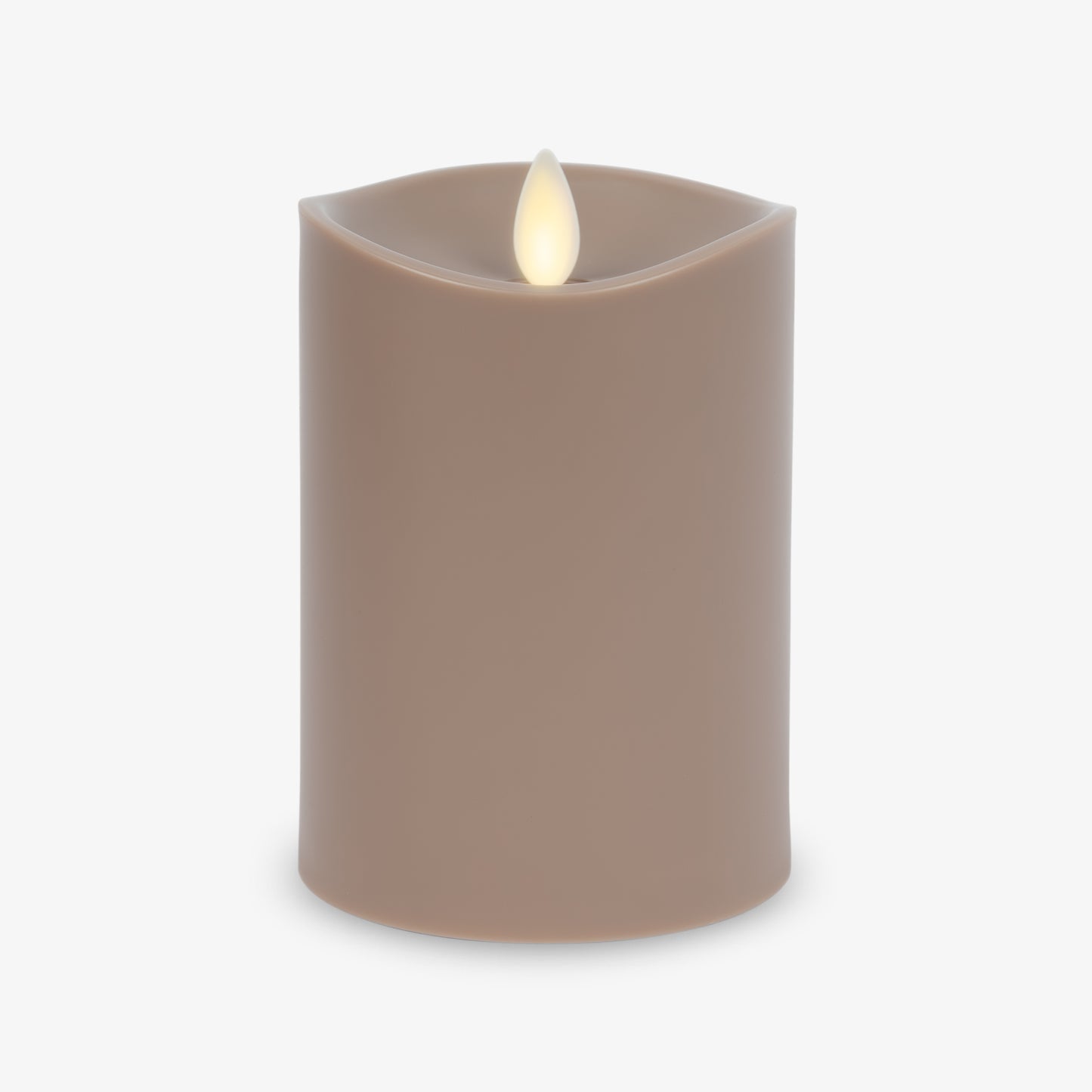Timeless Taupe Outdoor Flameless Candle Pillar