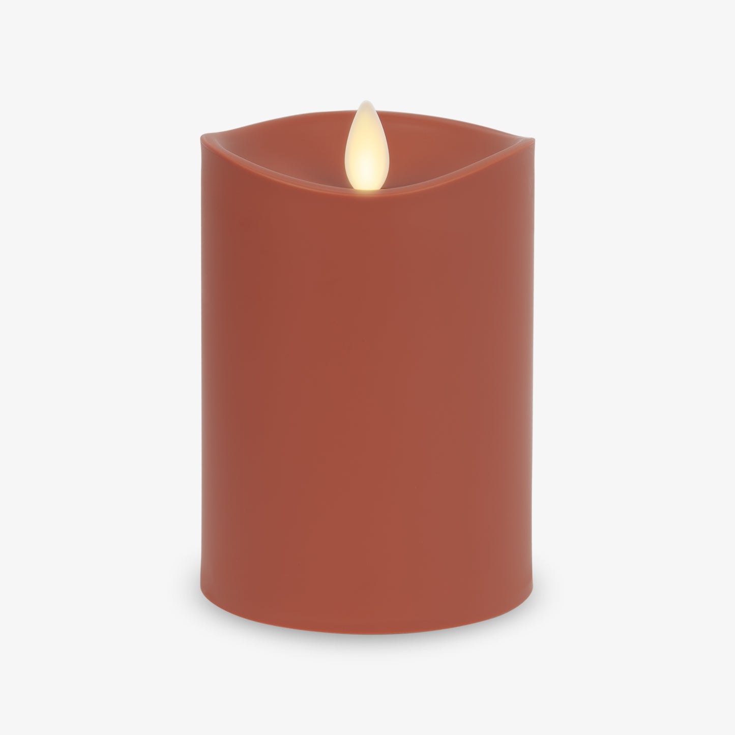Baked Clay Outdoor Flameless Candle Pillar