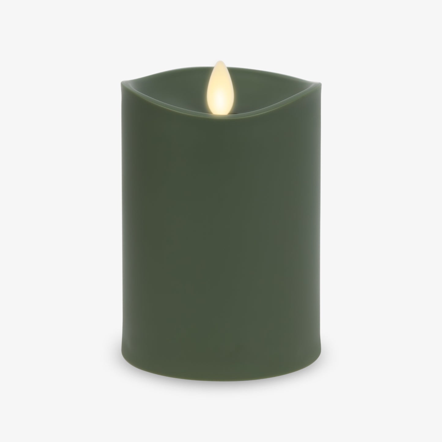Loden Green Outdoor Flameless Candle Pillar