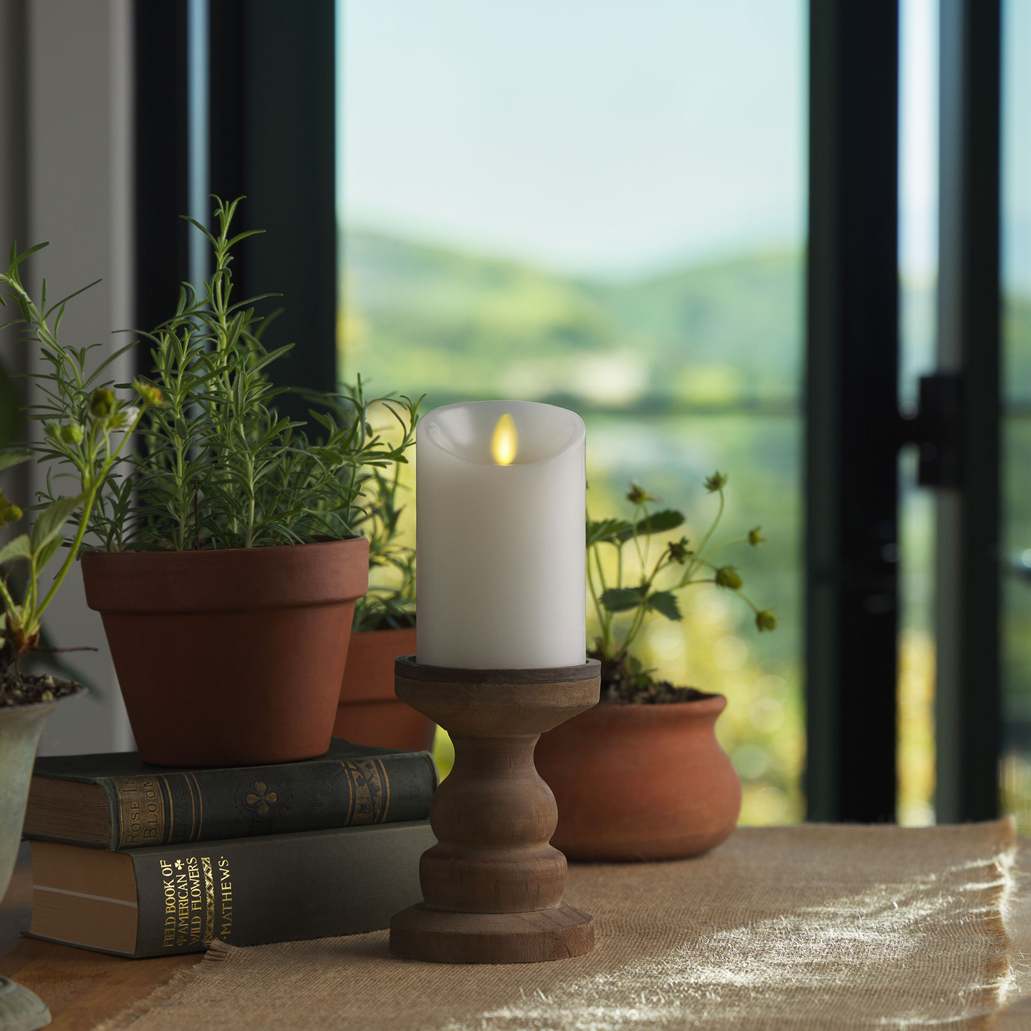 an image of Luminara's flameless white candles