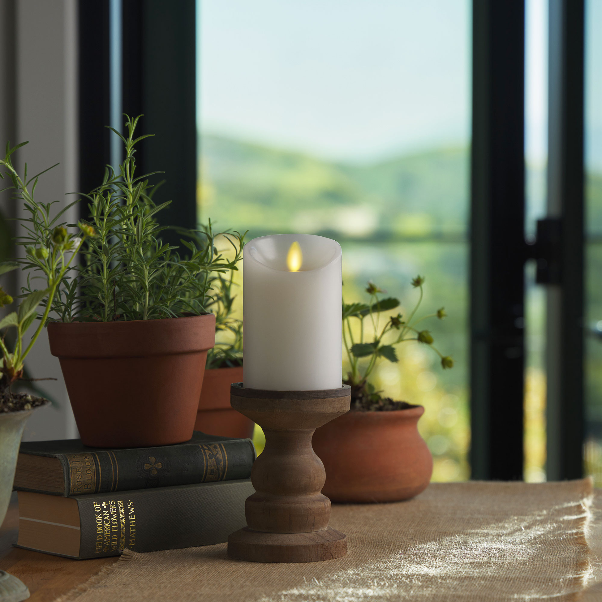 an image of Luminara's flameless white candles