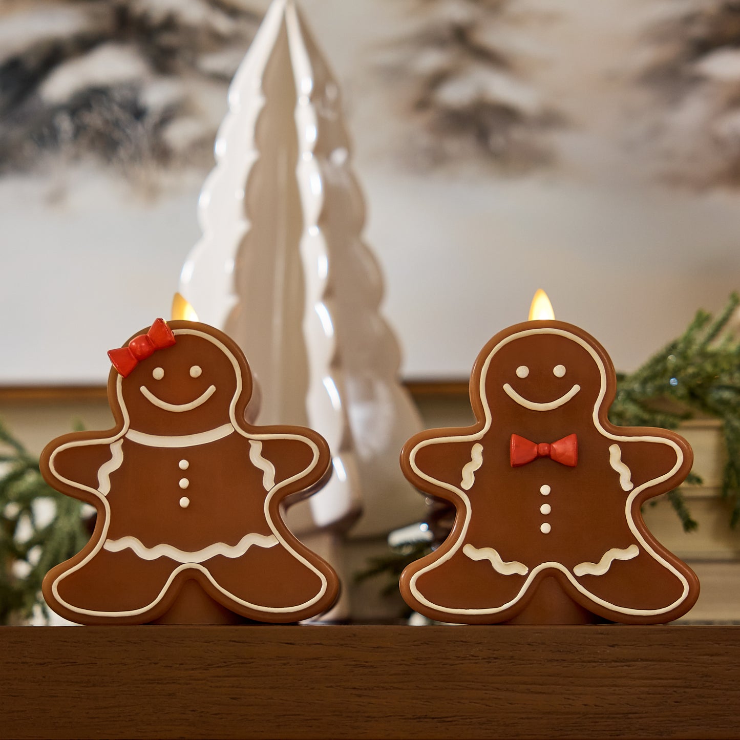 Gingerbread Boy Flameless Candle