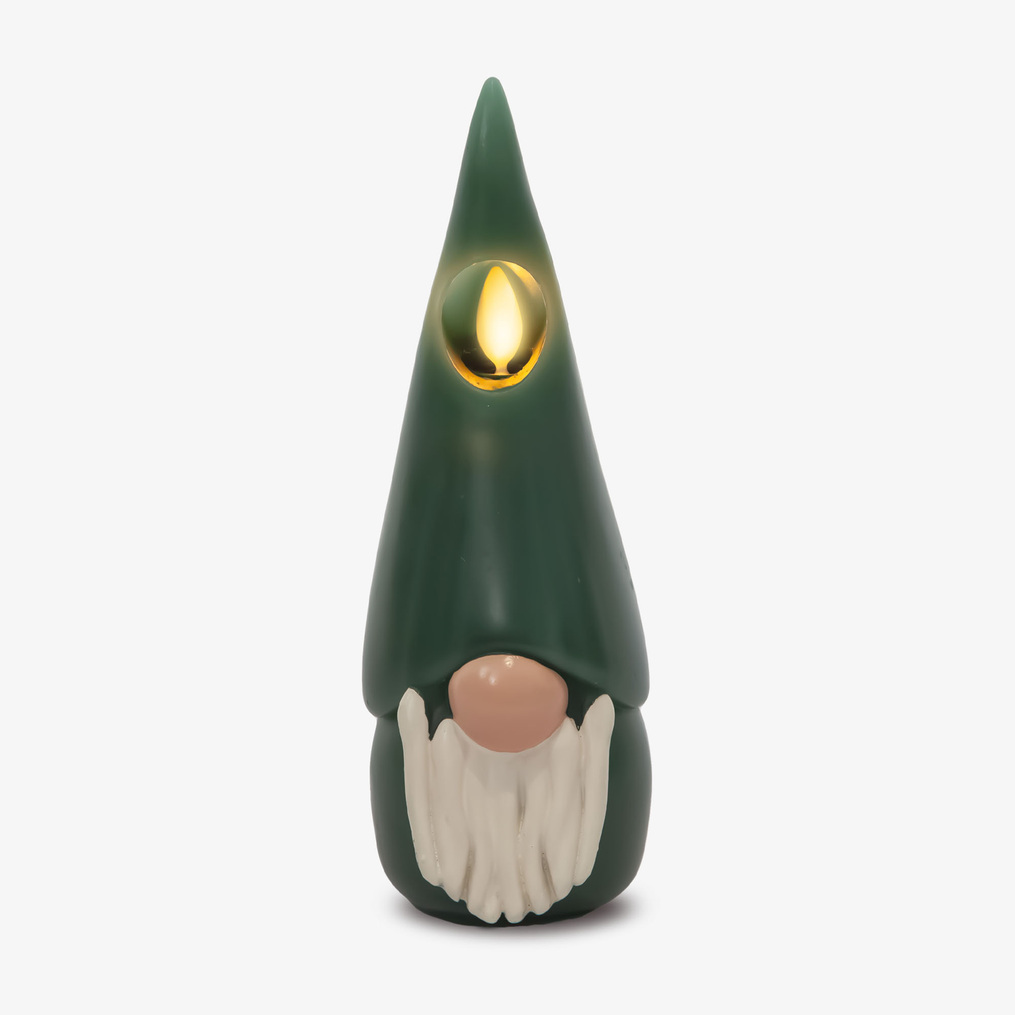 Green Flameless Candle Gnome