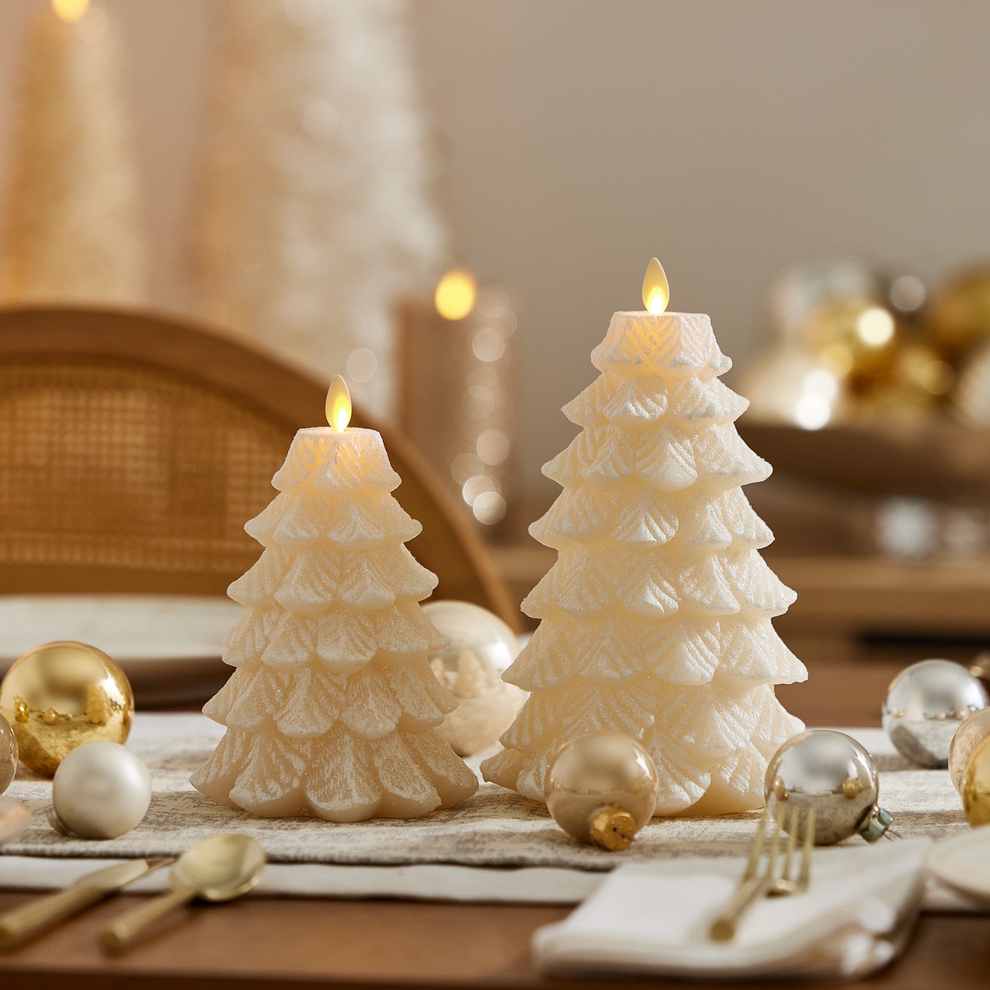 White Swan Flameless Candle Tree