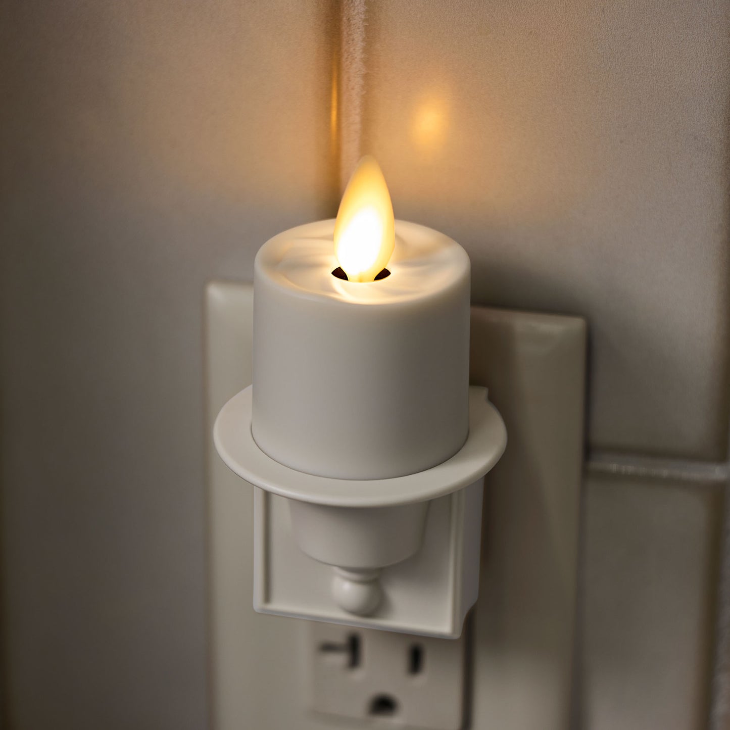 White Flameless Candle Nightlight