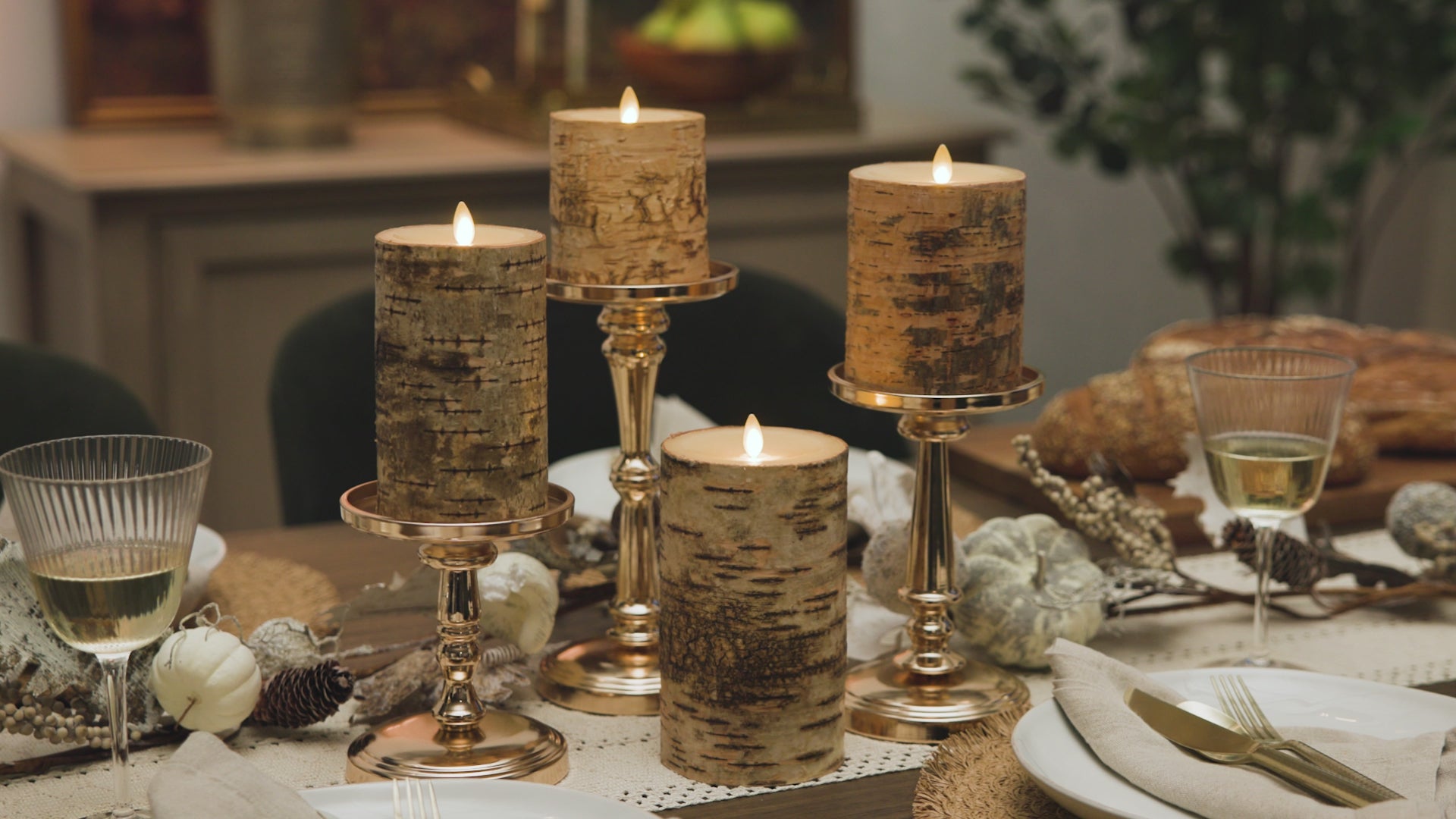 a video of Luminara's birch LED candles