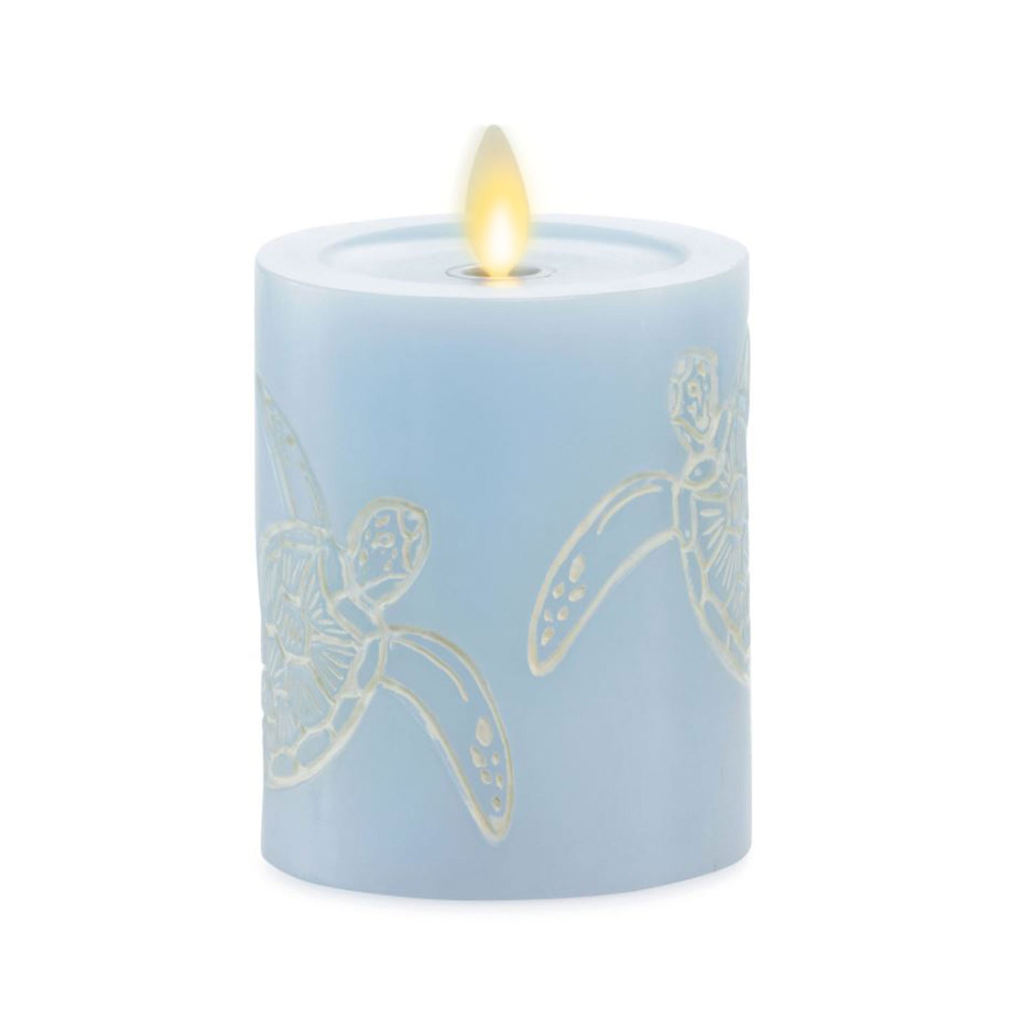 Luminara's Coastal Blue Flameless Turtle Flameless Candle