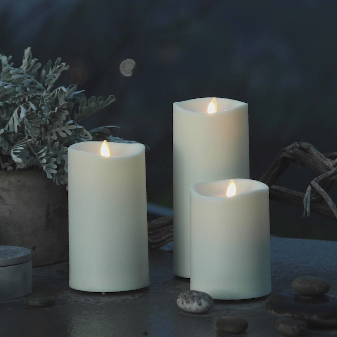 Ivory Pearl Flameless Candle from Luminara
