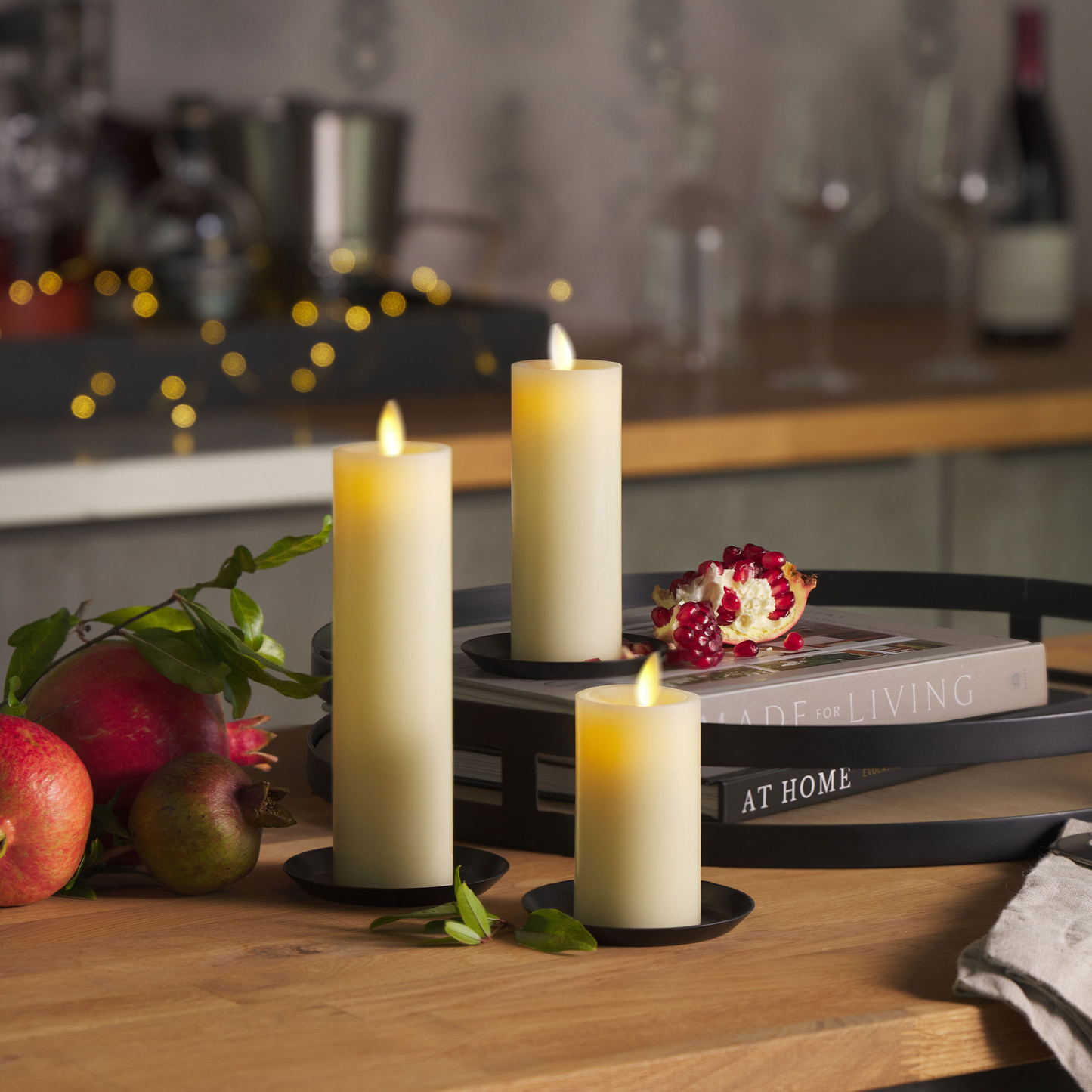 an image of Luminara's ivory flameless candle pillar