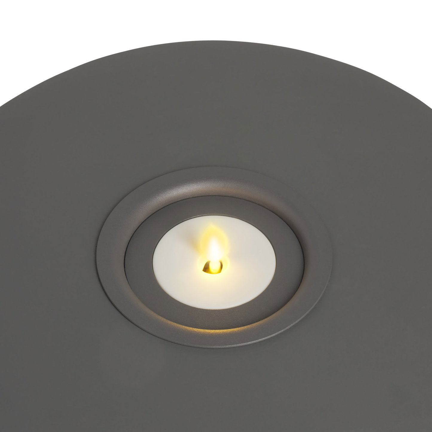 Semi-Round Concrete Decorative Candle Holder with Outdoor Votive