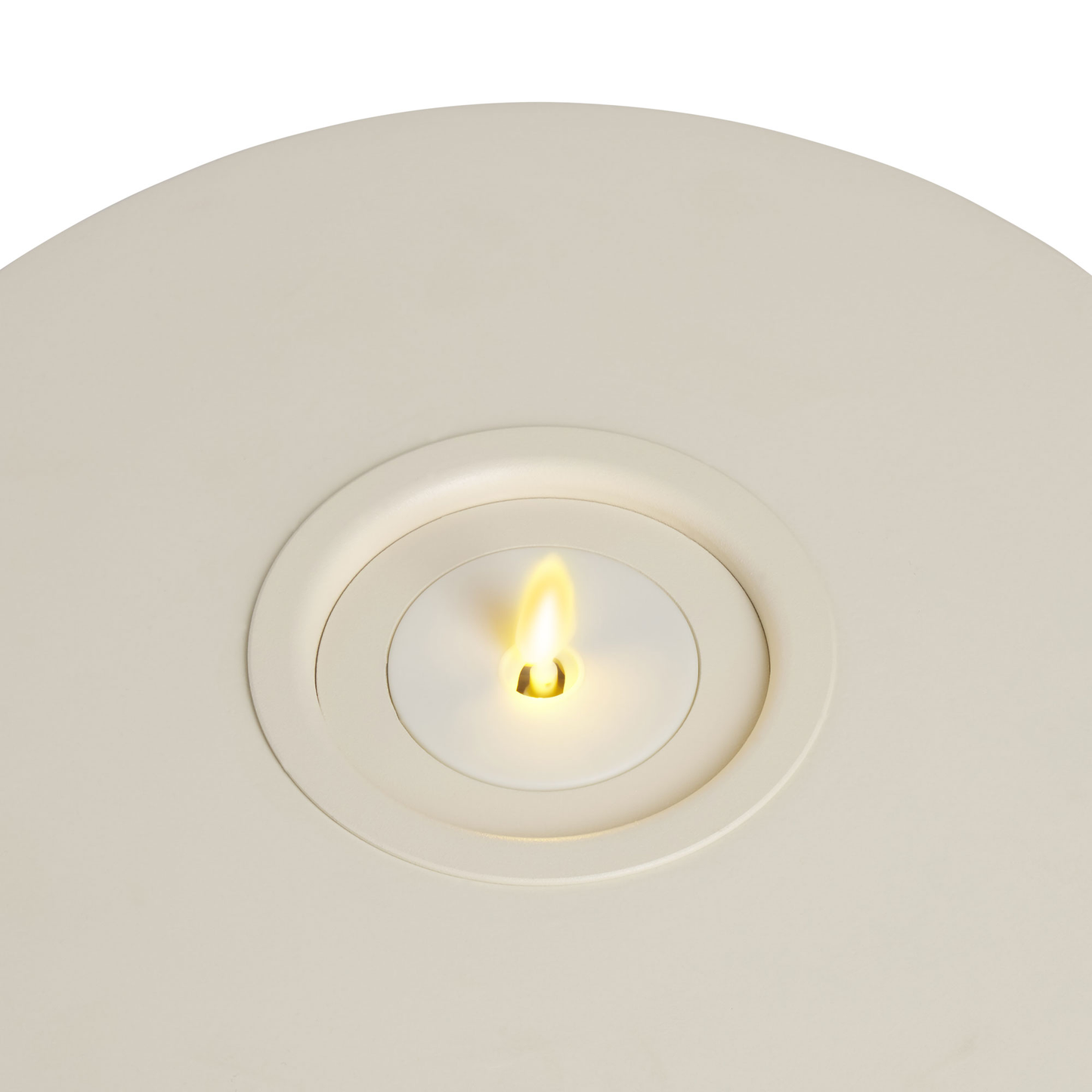 Semi-Round Concrete Decorative Candle Holder with Outdoor Votive