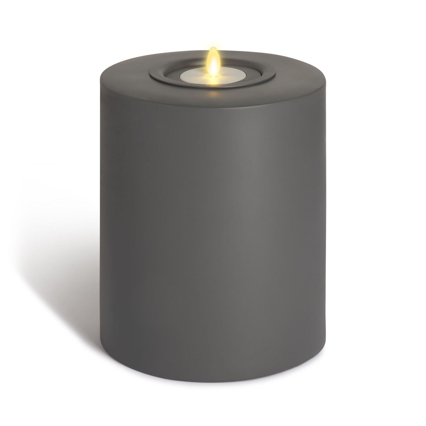 Small Concrete Cylinder Decorative Candle Holder with Outdoor Votive