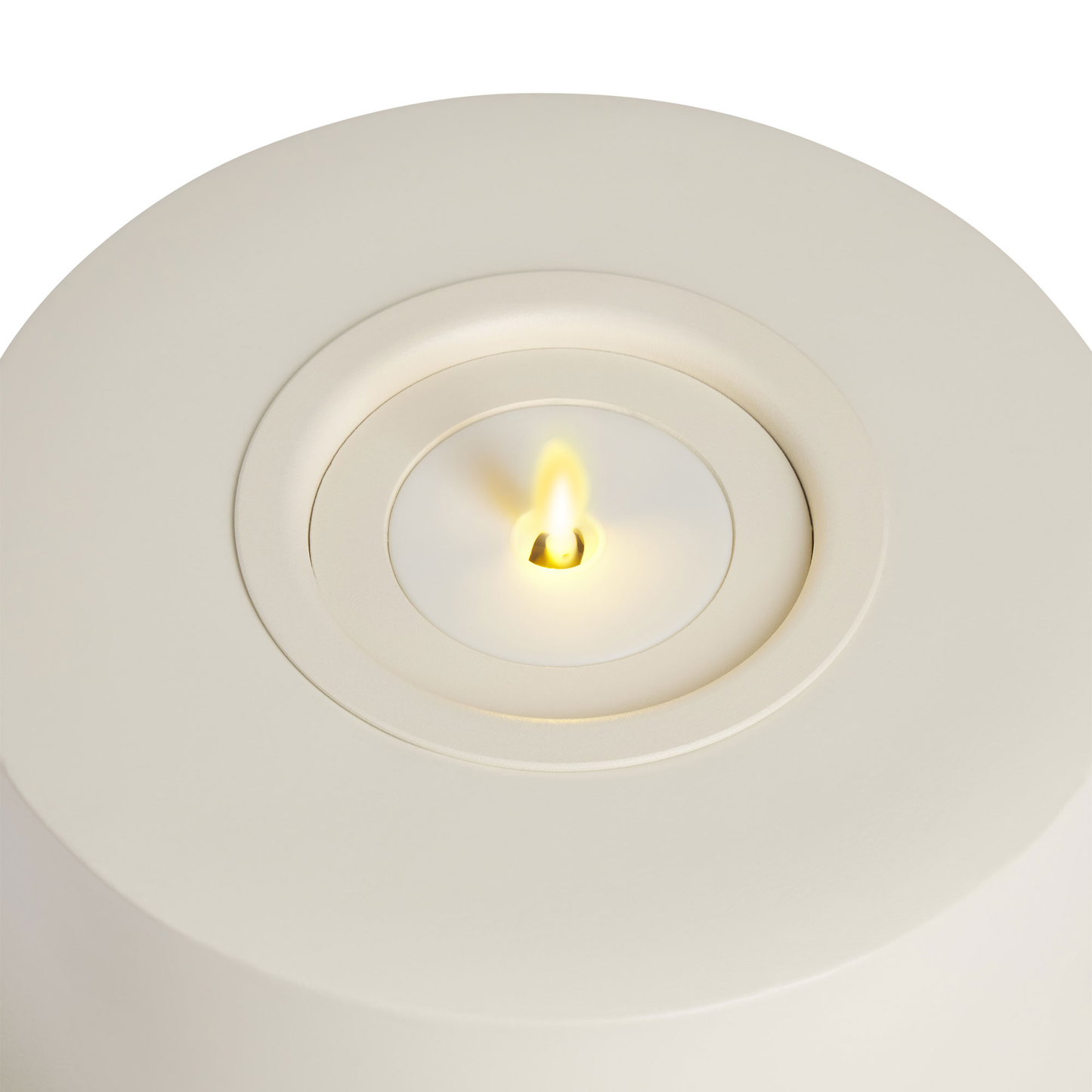 Petite Concrete Cylinder Decorative Candle Holder with Outdoor Votive