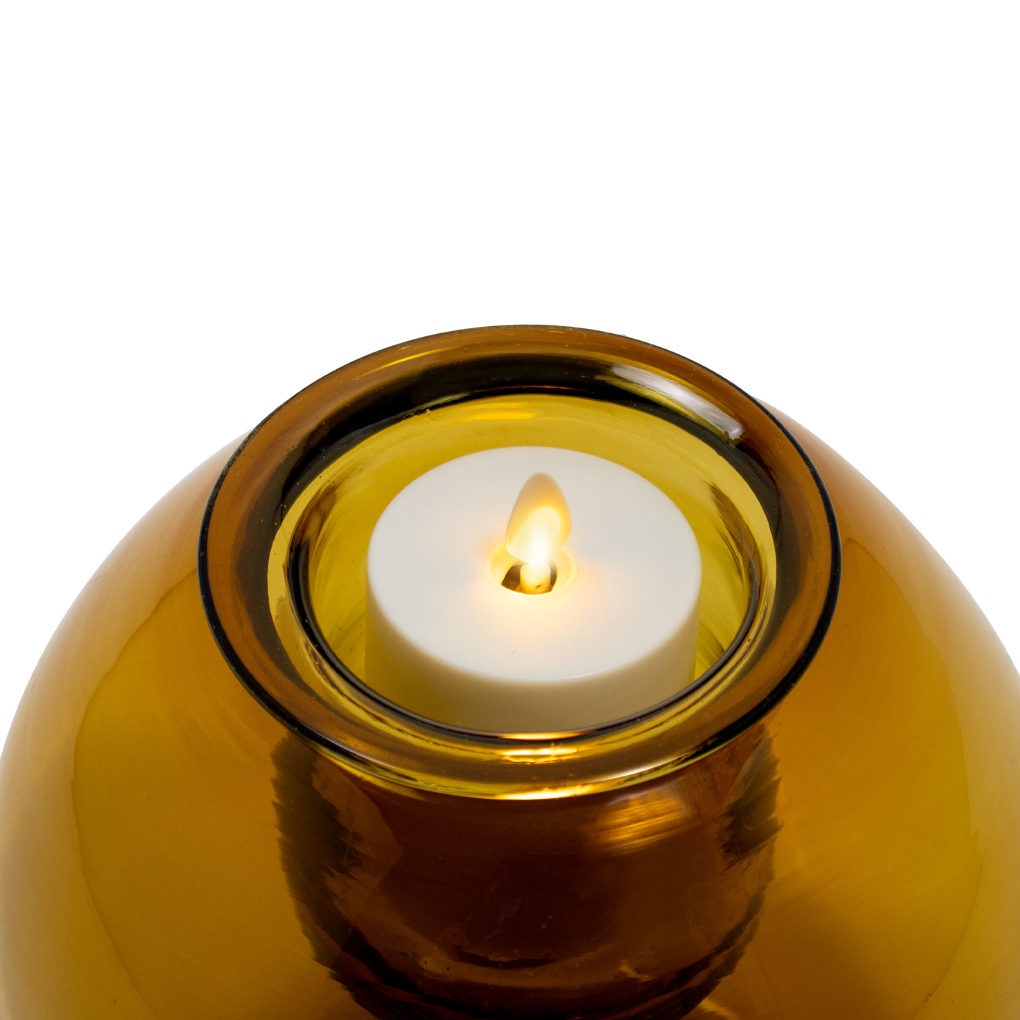 Round Glass Decorative Candle Holder with Outdoor Votive
