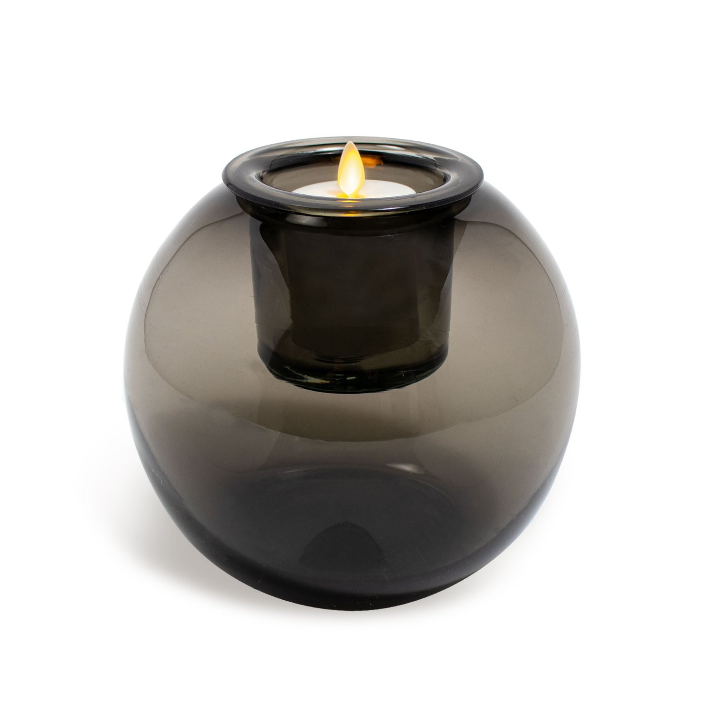 Round Glass Decorative Candle Holder with Outdoor Votive