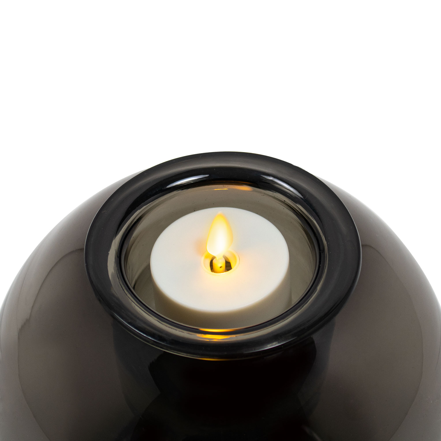 Round Glass Decorative Candle Holder with Outdoor Votive