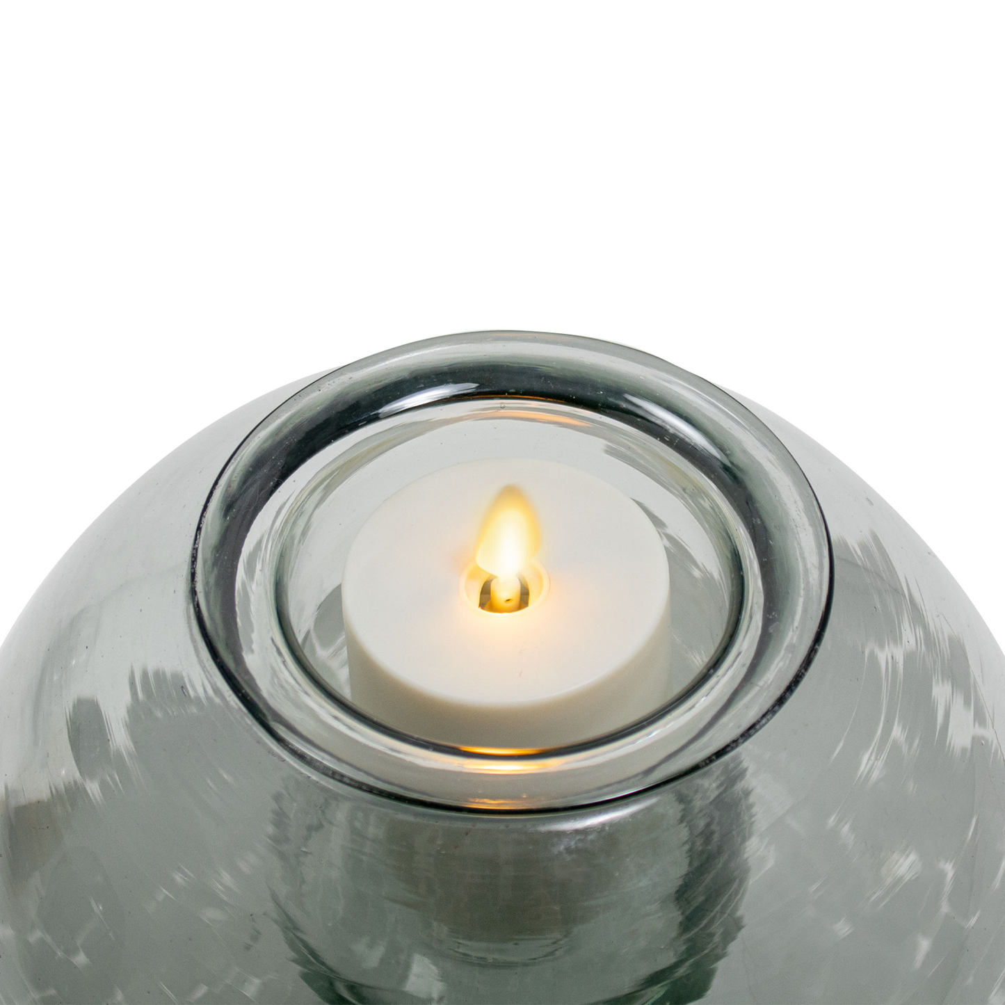 Round Glass Decorative Candle Holder with Outdoor Votive