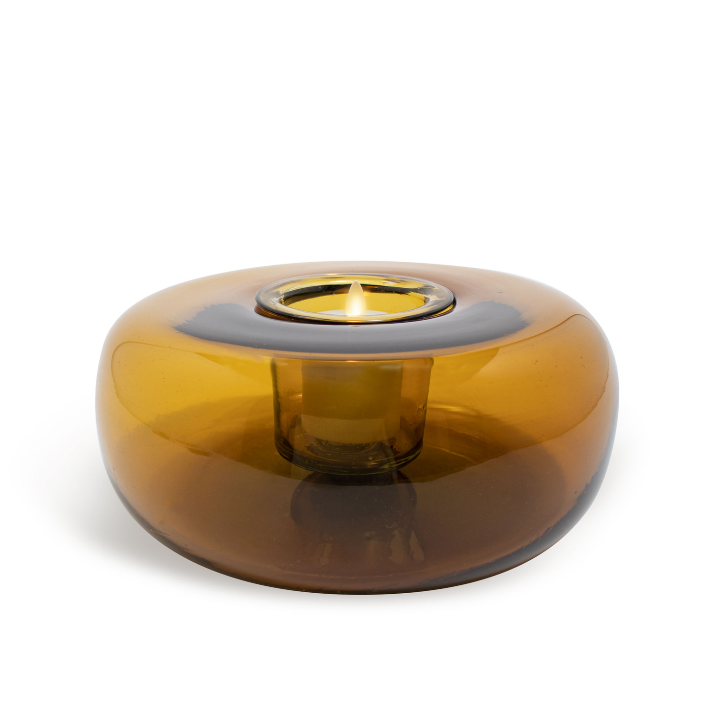 Tubular Glass Decorative Candle Holder with Outdoor Votive