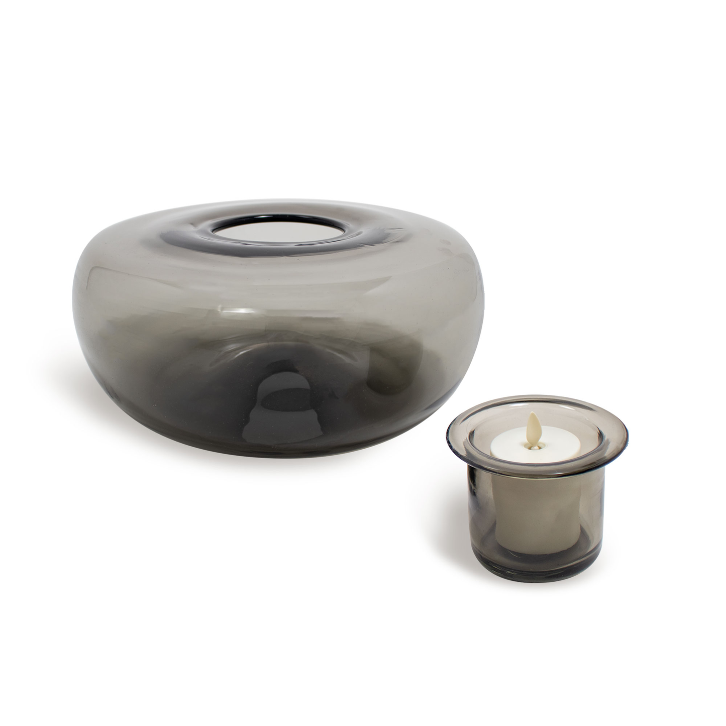 Tubular Glass Decorative Candle Holder with Outdoor Votive