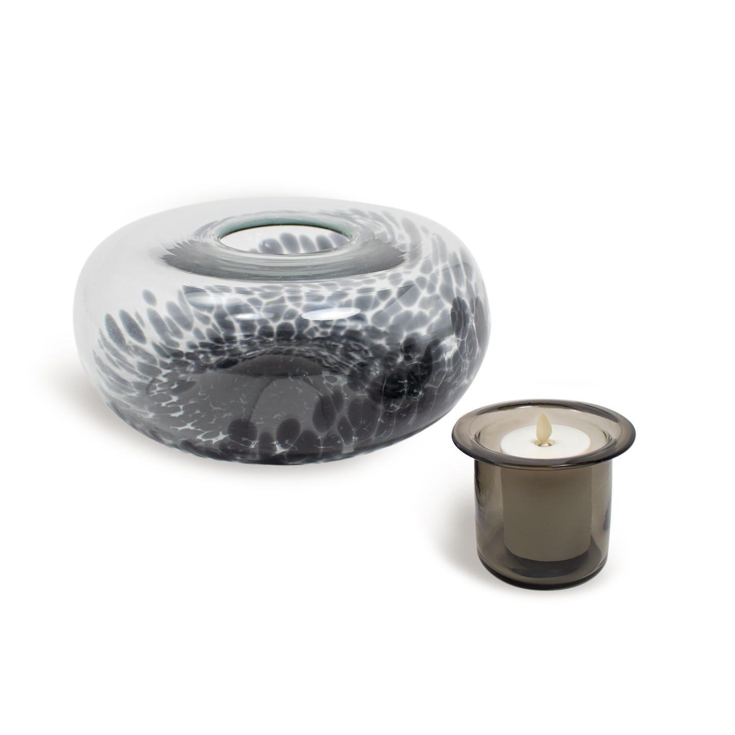 Tubular Glass Decorative Candle Holder with Outdoor Votive