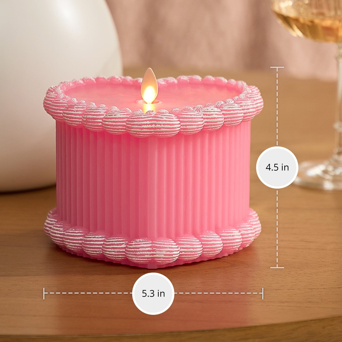 Sweet Pink Heart Cake
